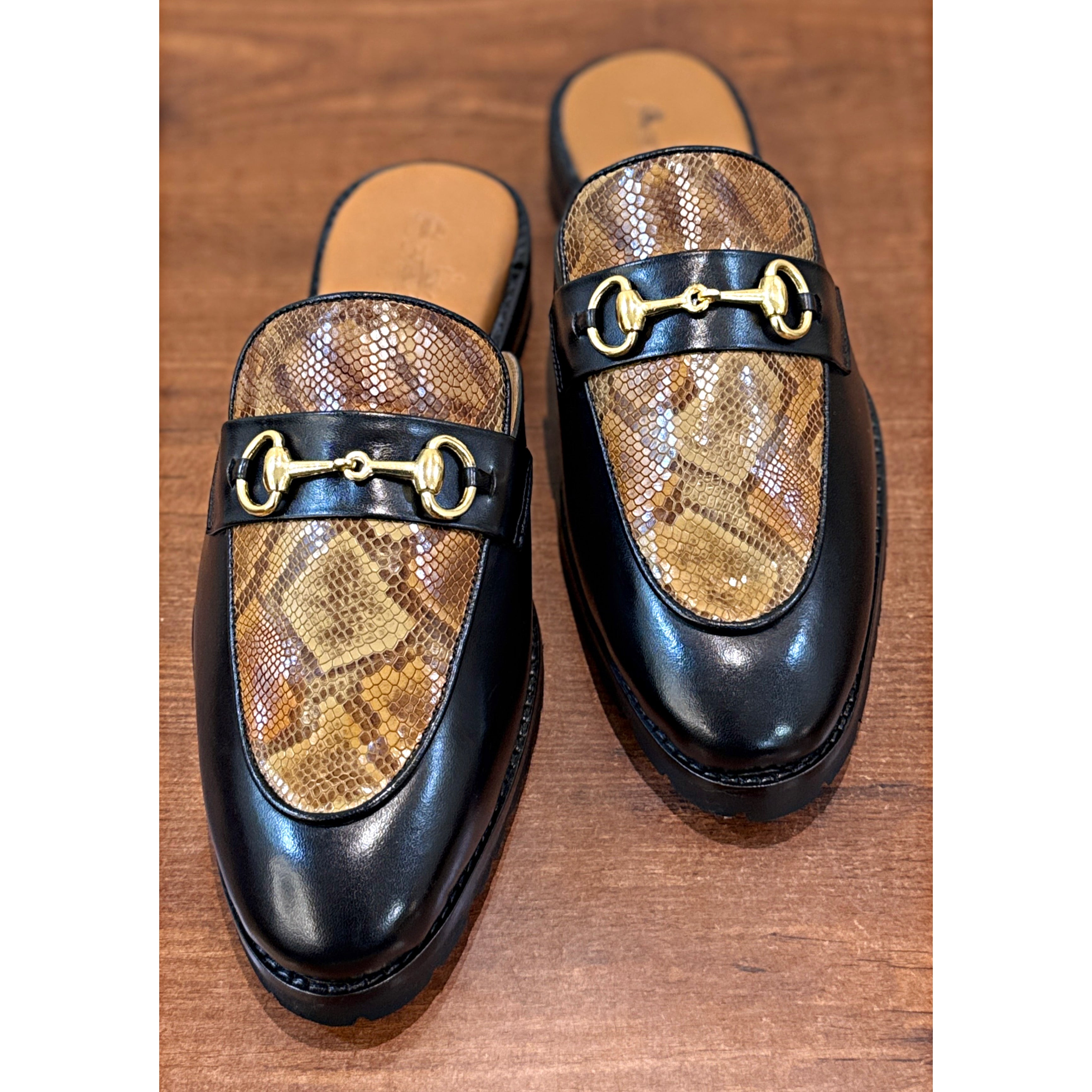 Monaco Serpente Mules