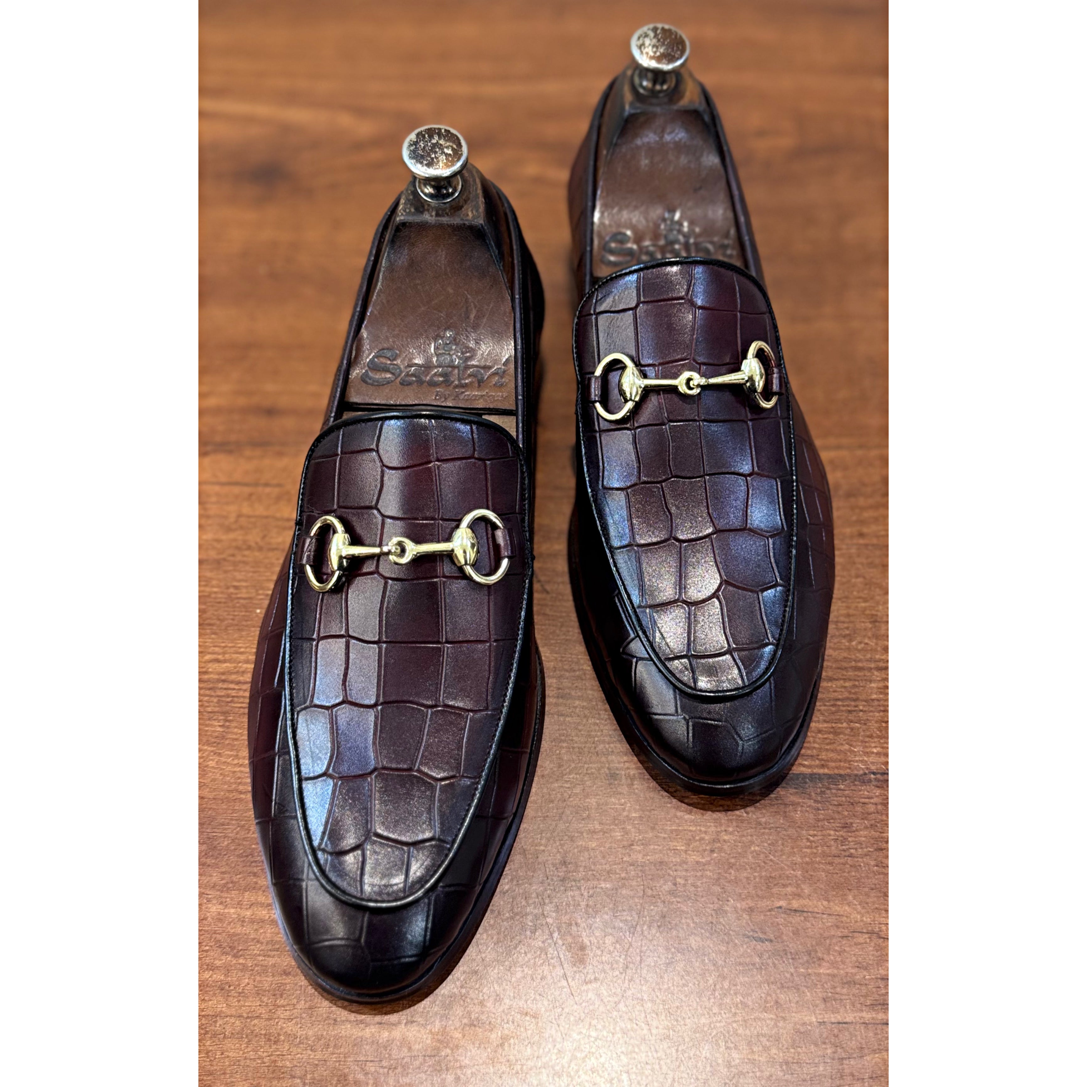 Horsebit Loafers Wine Hand Patina