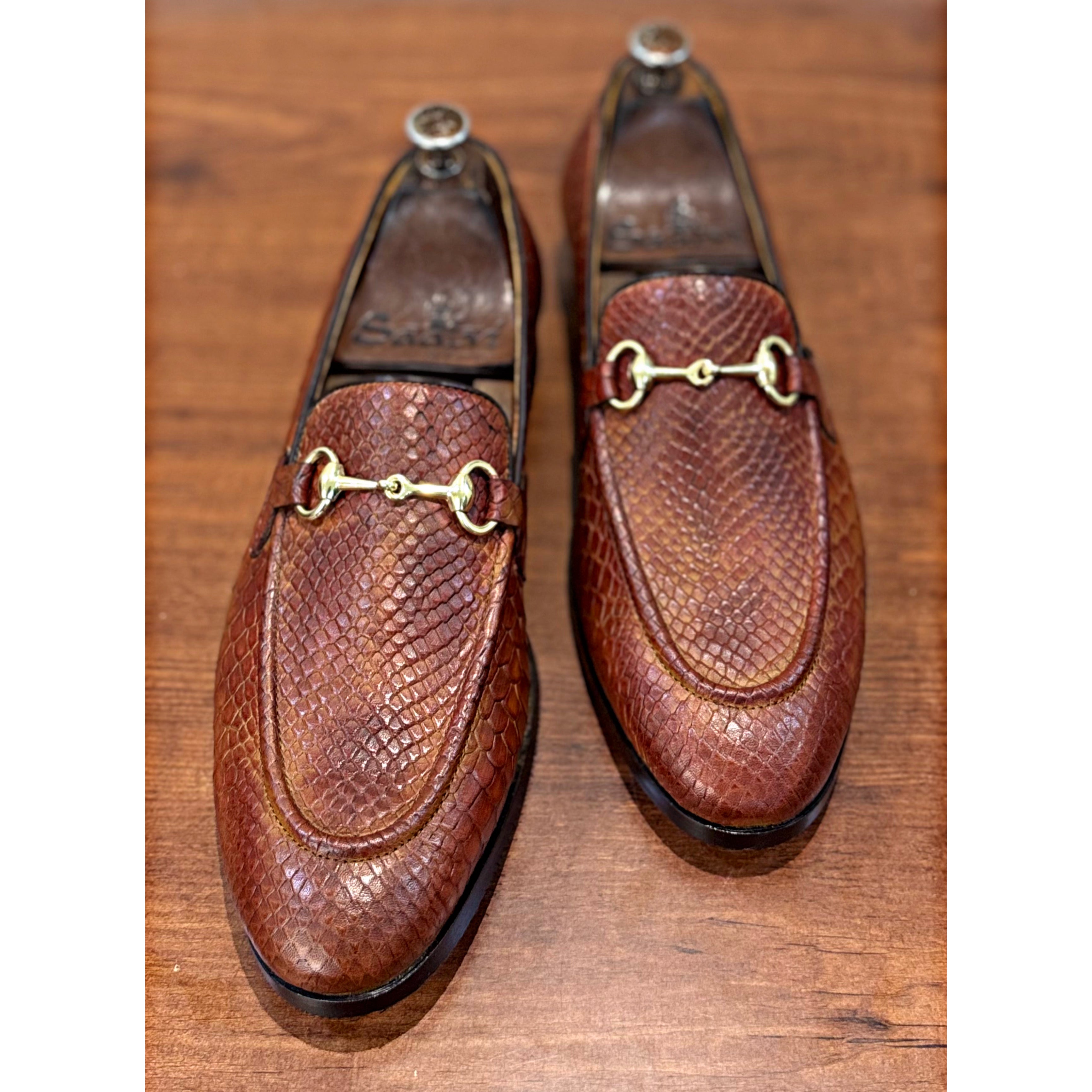 Python Horsebit Loafers Tan
