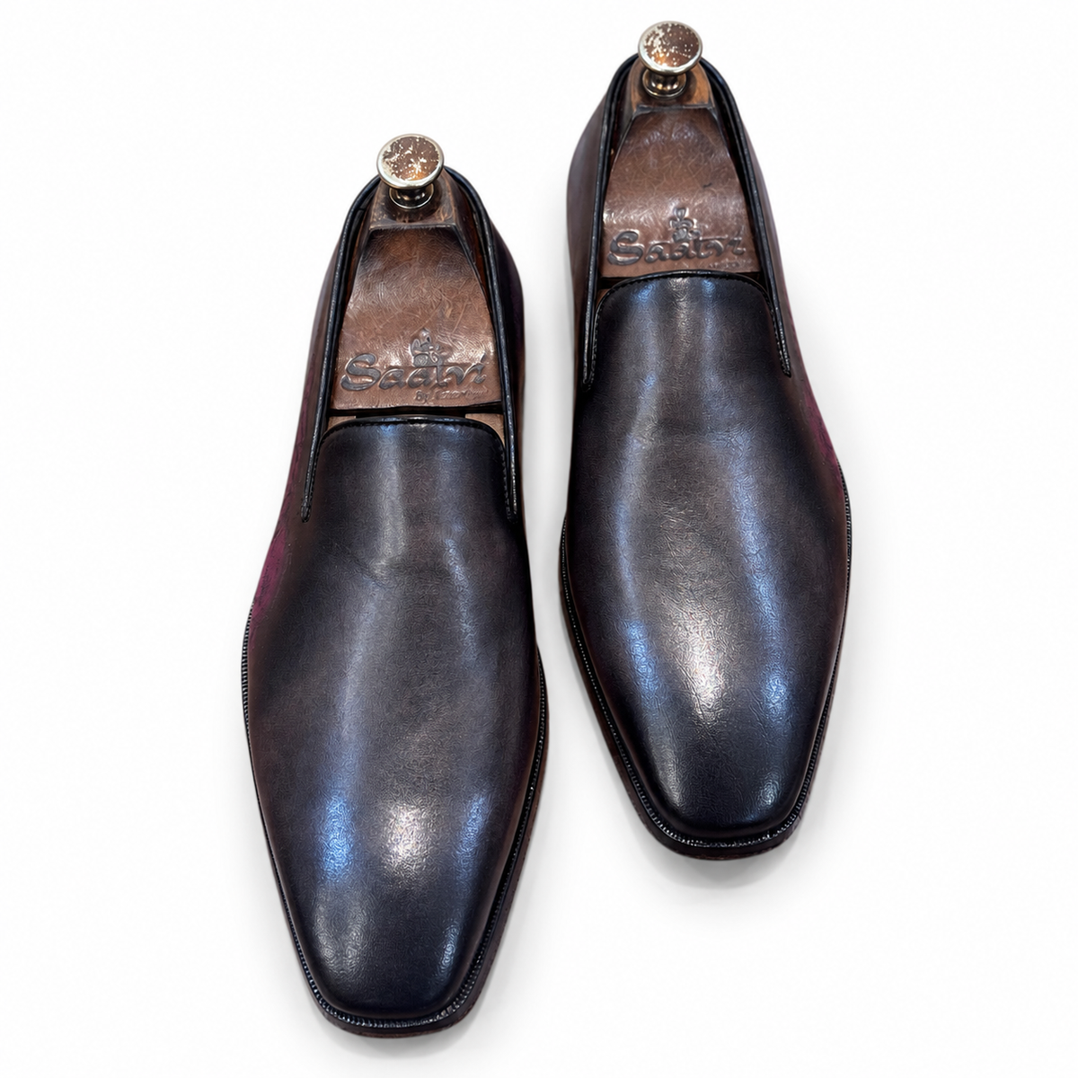 Grey Hand Patina Loafers Tiger