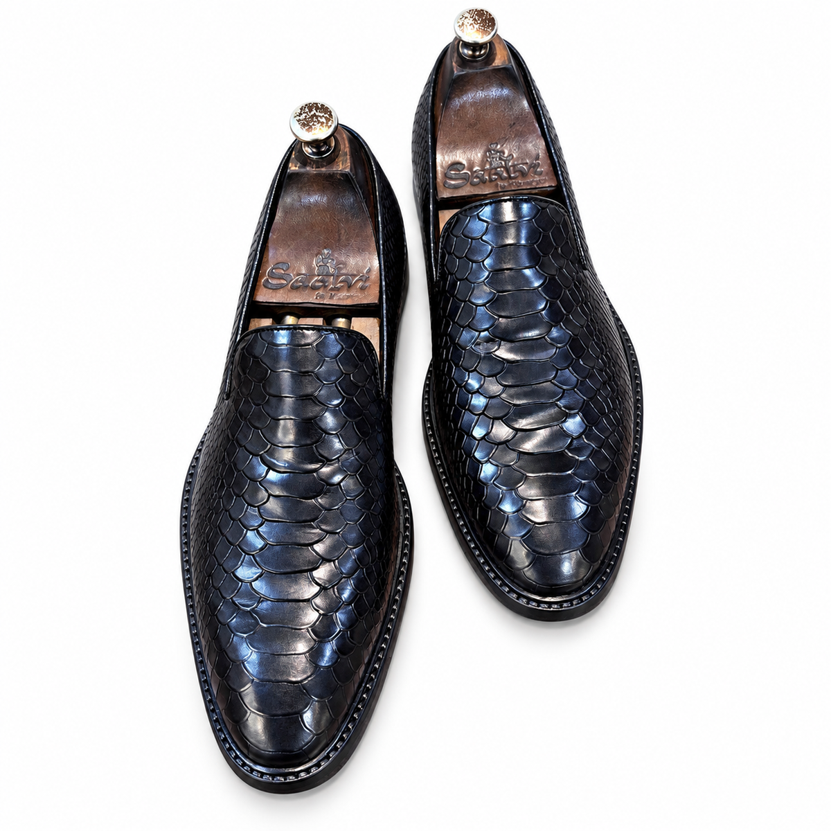 Noir Serpent Éclat Loafers