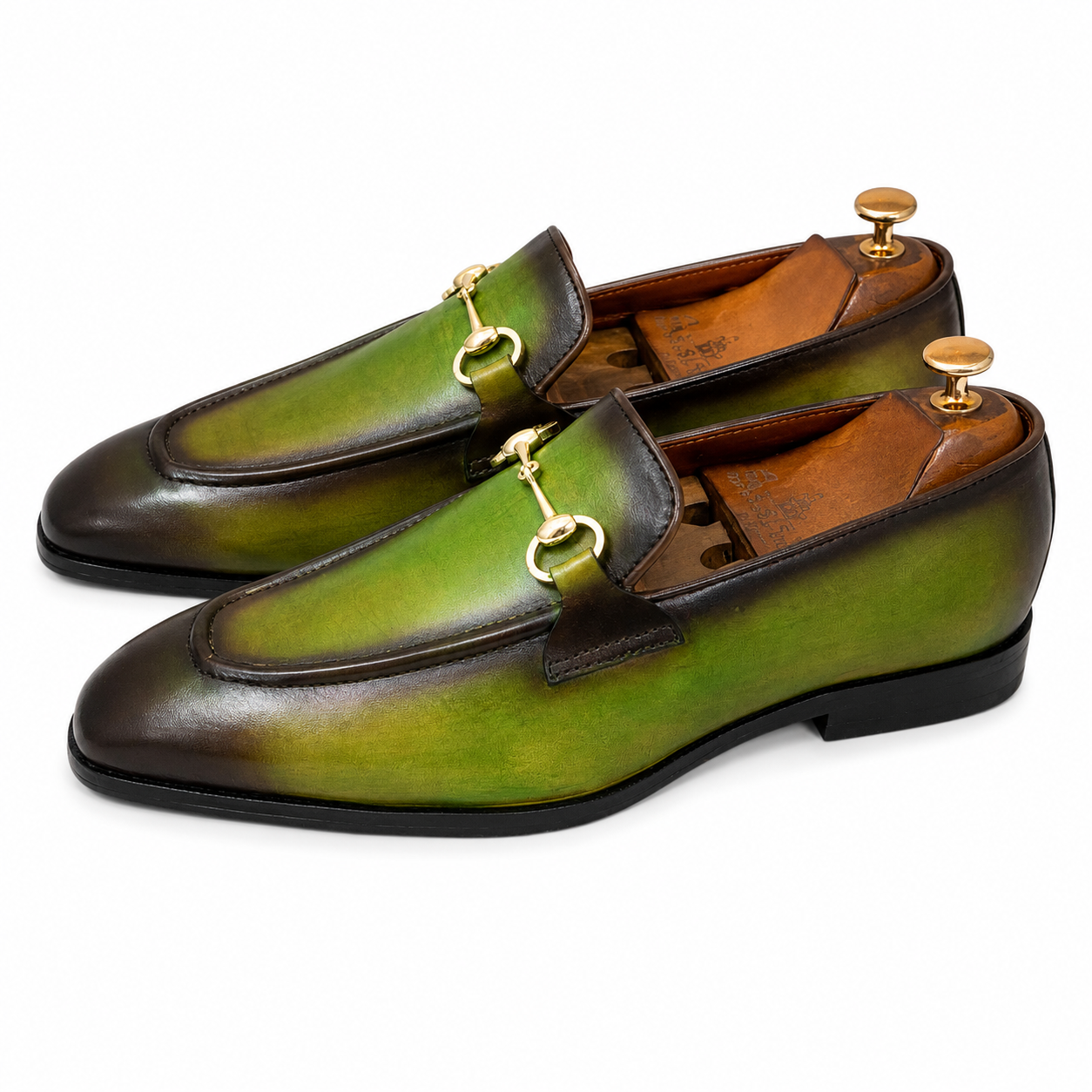 Horsebit Loafers Green Hand Finished