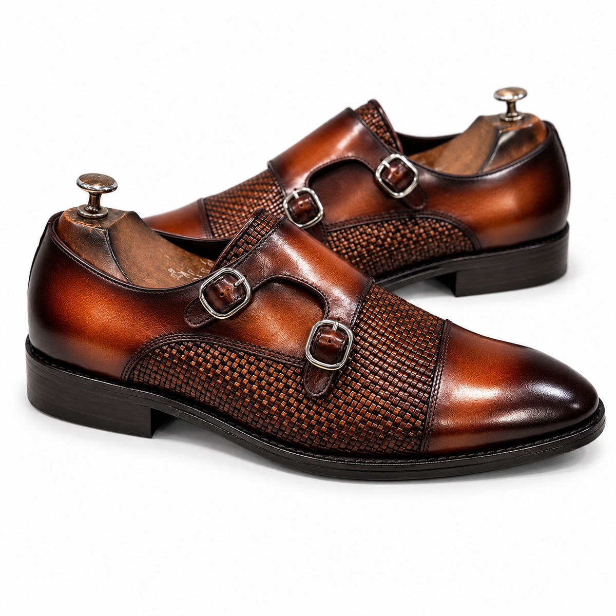 Cognac Imperiale — Cognac Brown Hand-Patina Double Monks