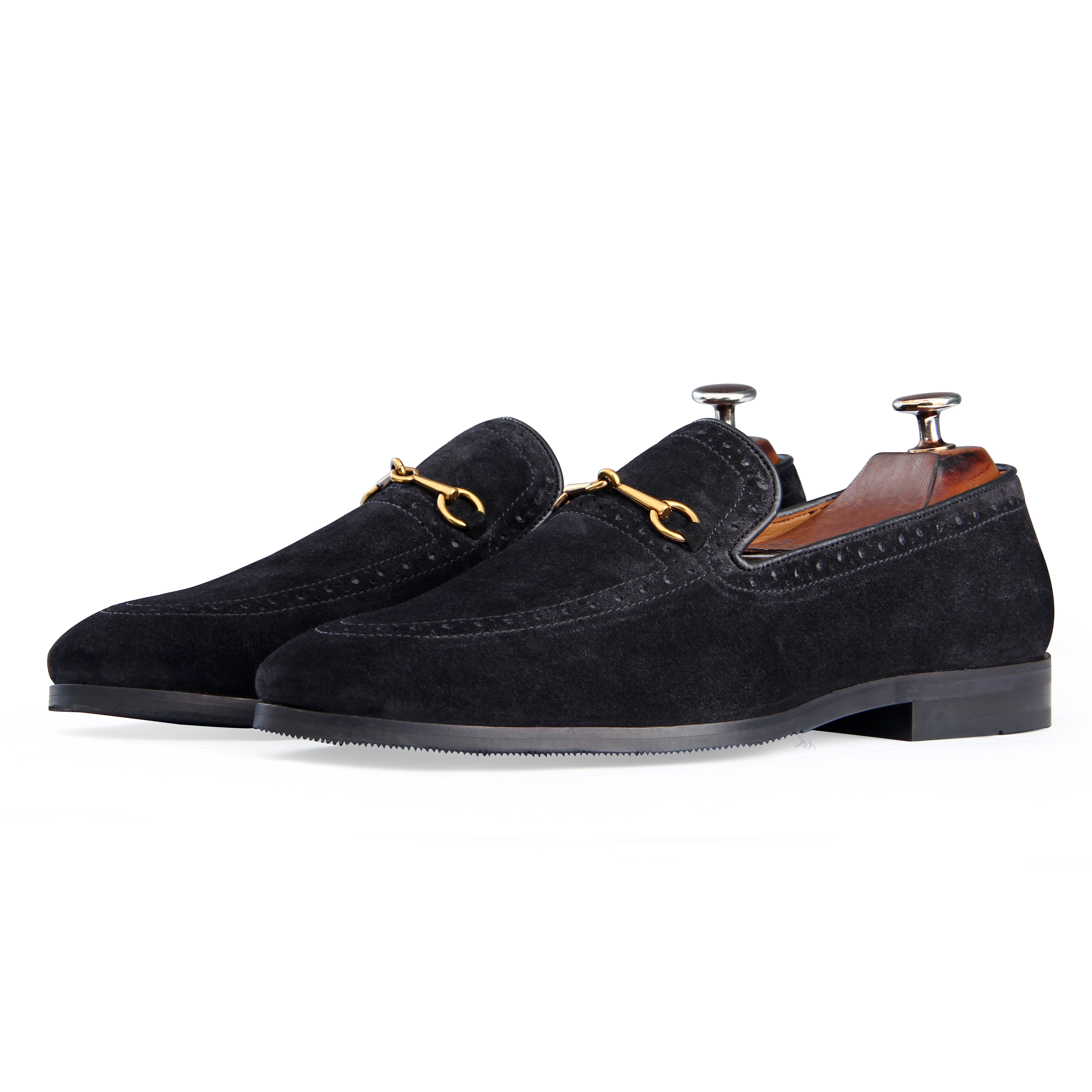 Semi Brogue Loafers Suede