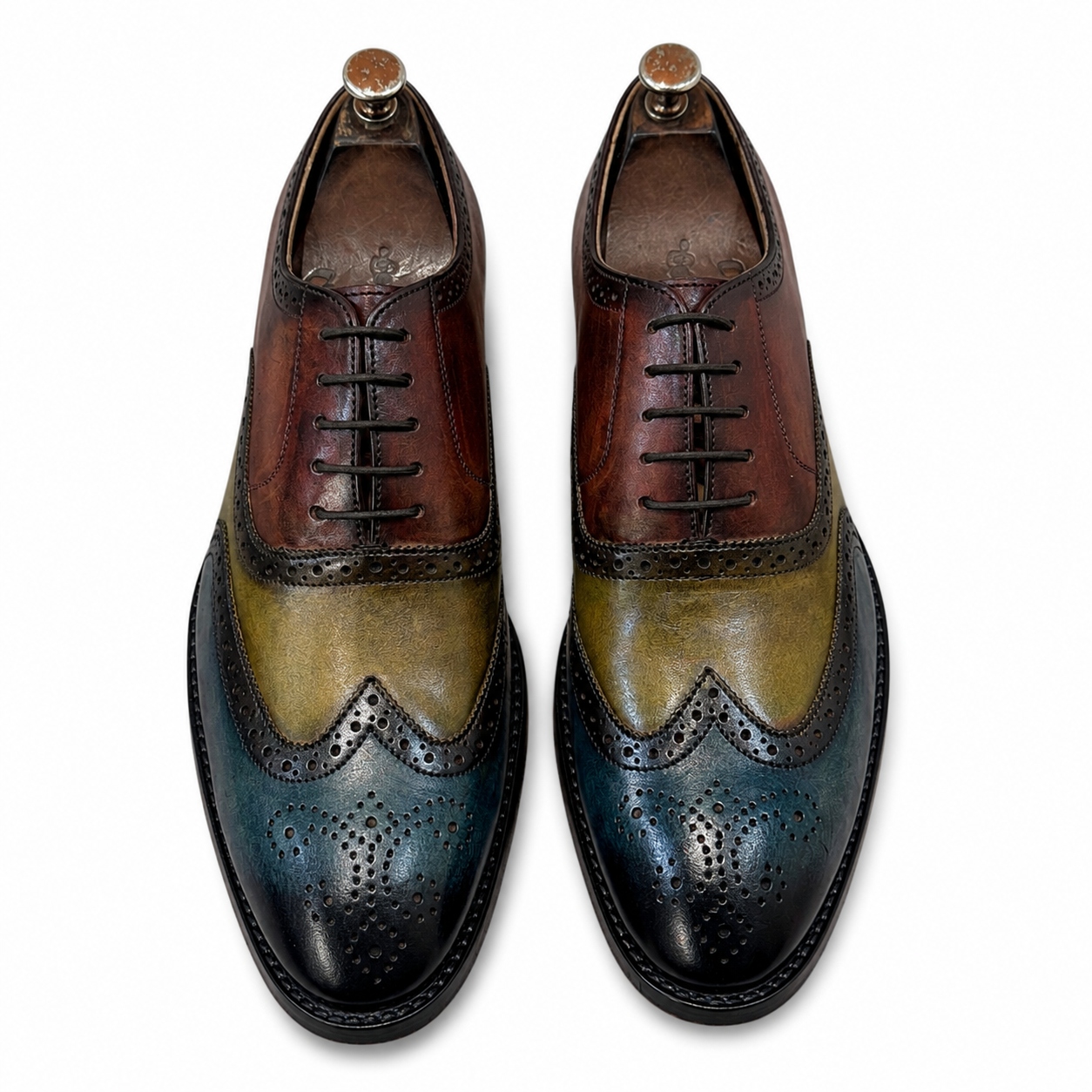 Tri-Tone Patina Wingtip Oxford