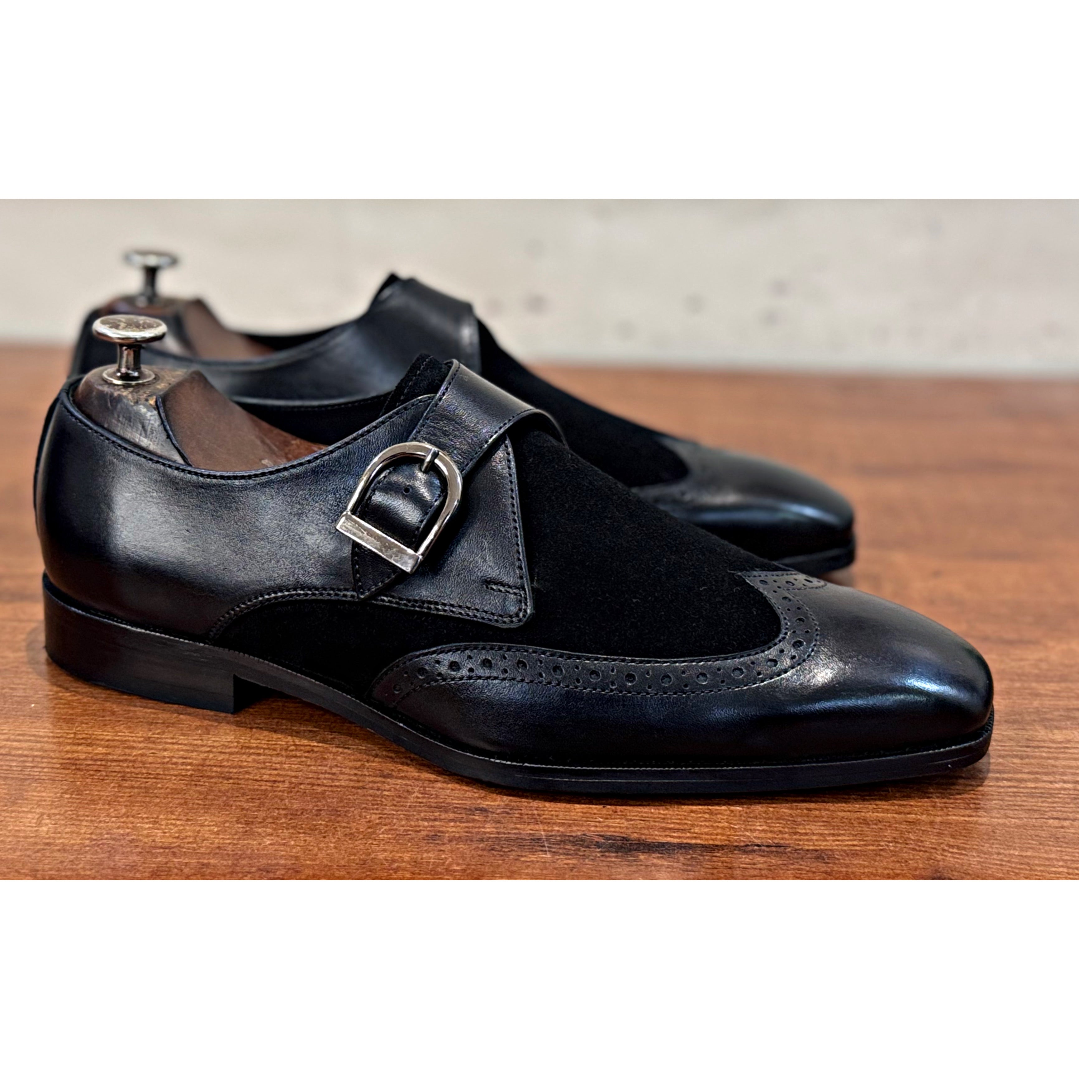 Single Monk Strap Leather/Suede
