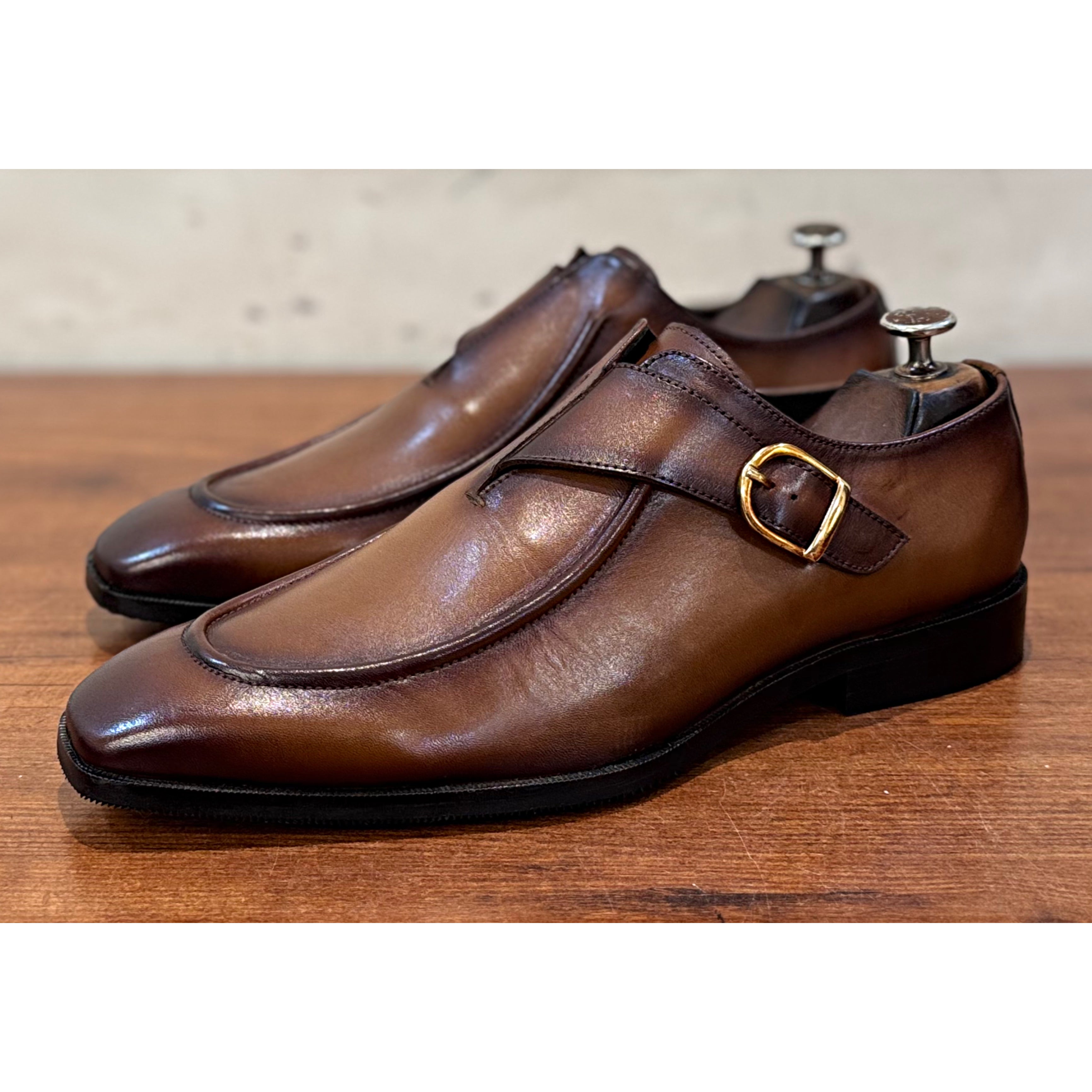 British Pointy Toe Single Monks