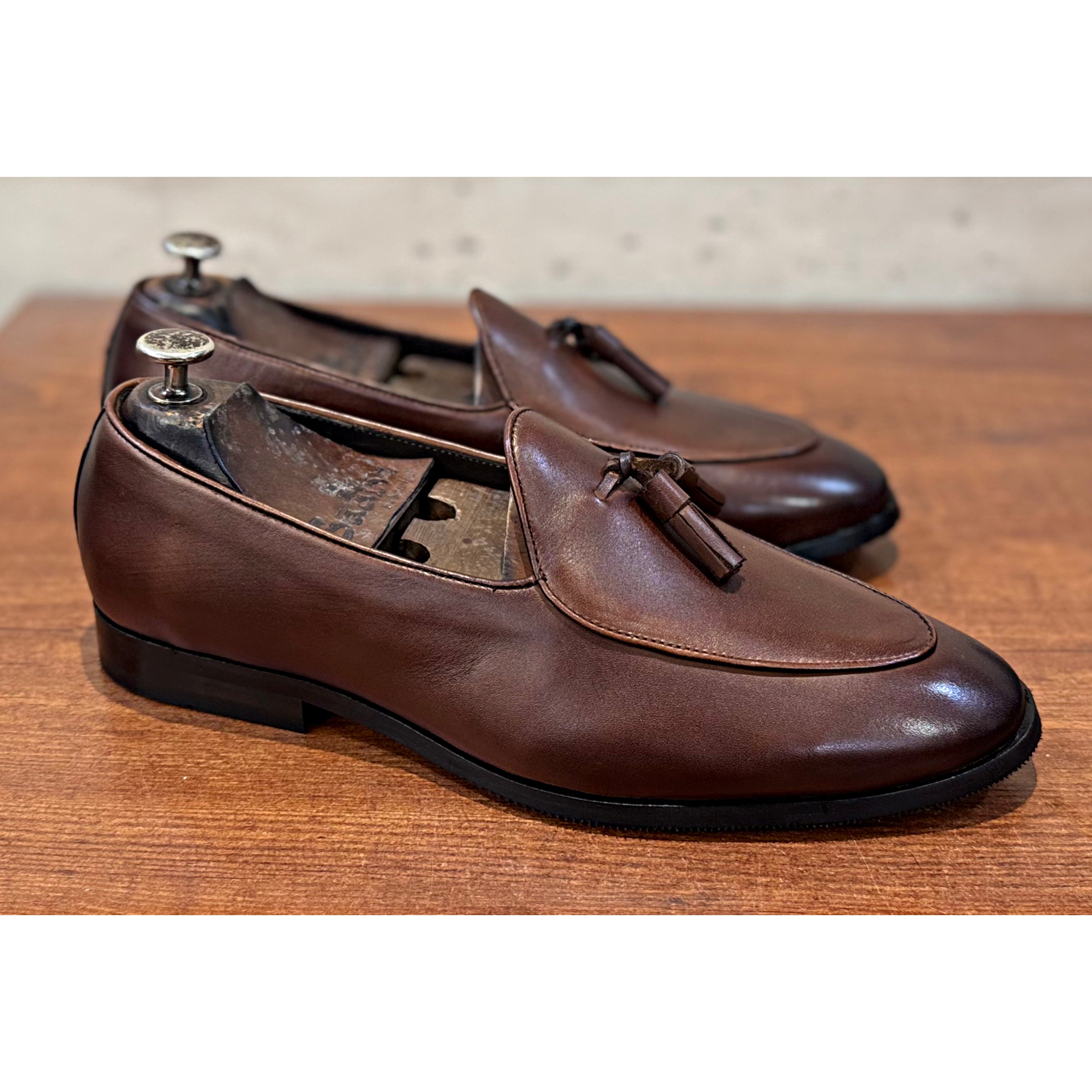 Belgian Loafers With Tassels Brown