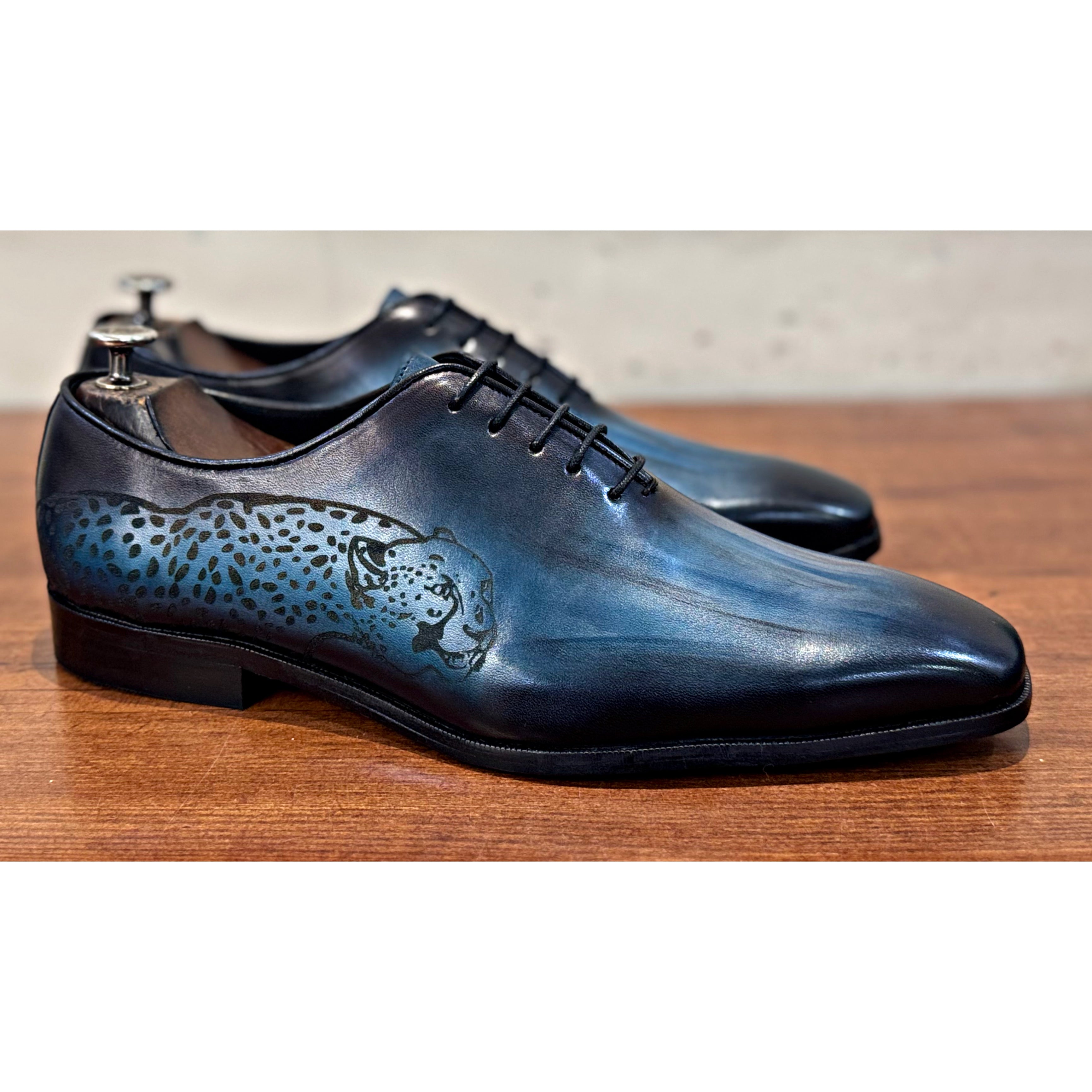 Blue Hand Patina Oxfords Tiger