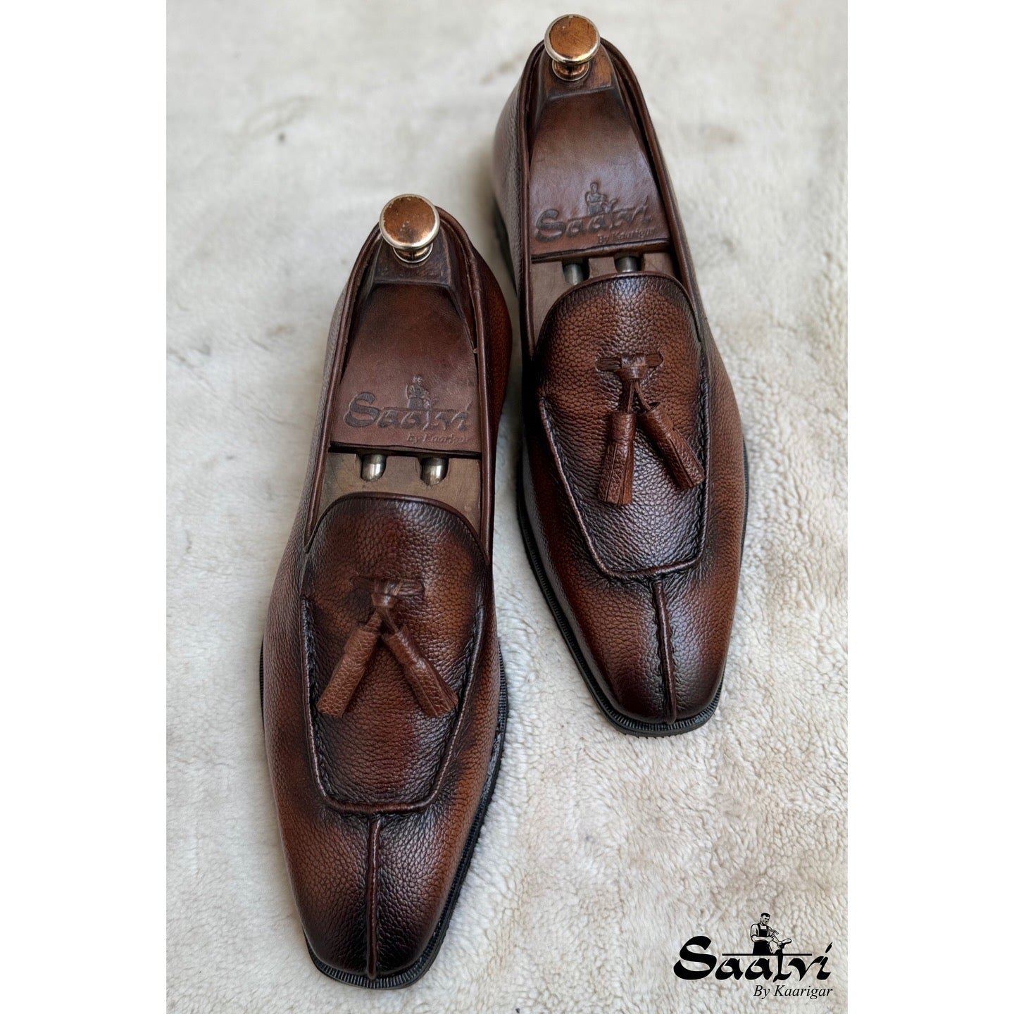 Tan Soft Mild Loafers With Tassels