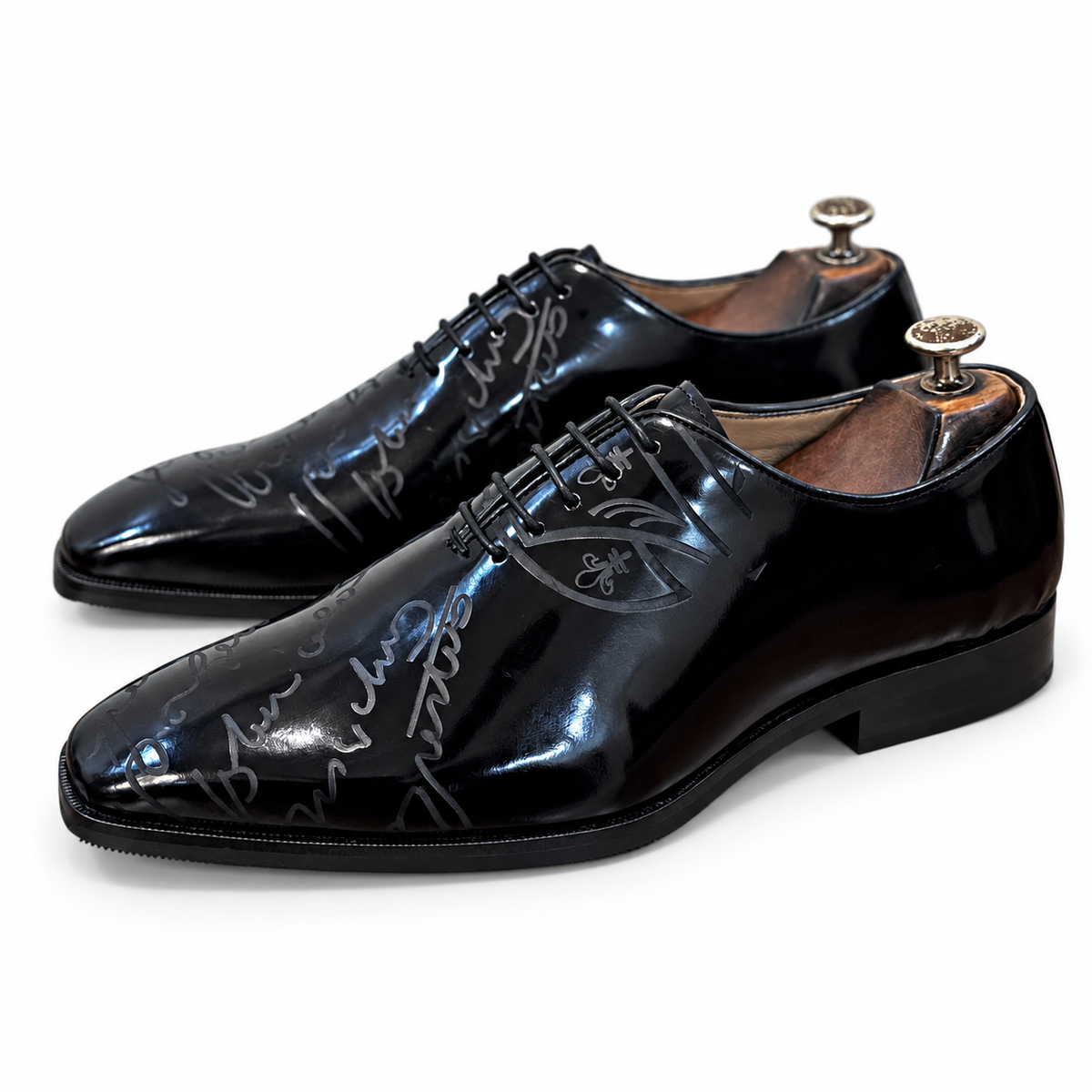 Midnight Signature Patent Oxford Shoes – Luxury Black Dress Shoes