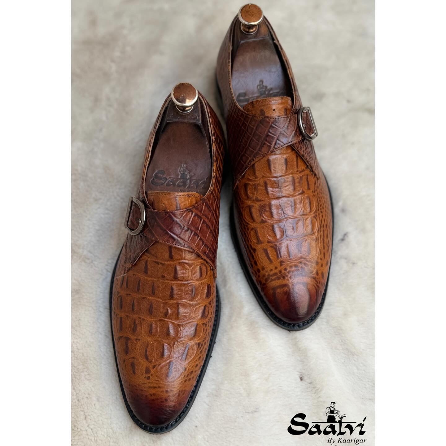 Single Monk Strap Croco