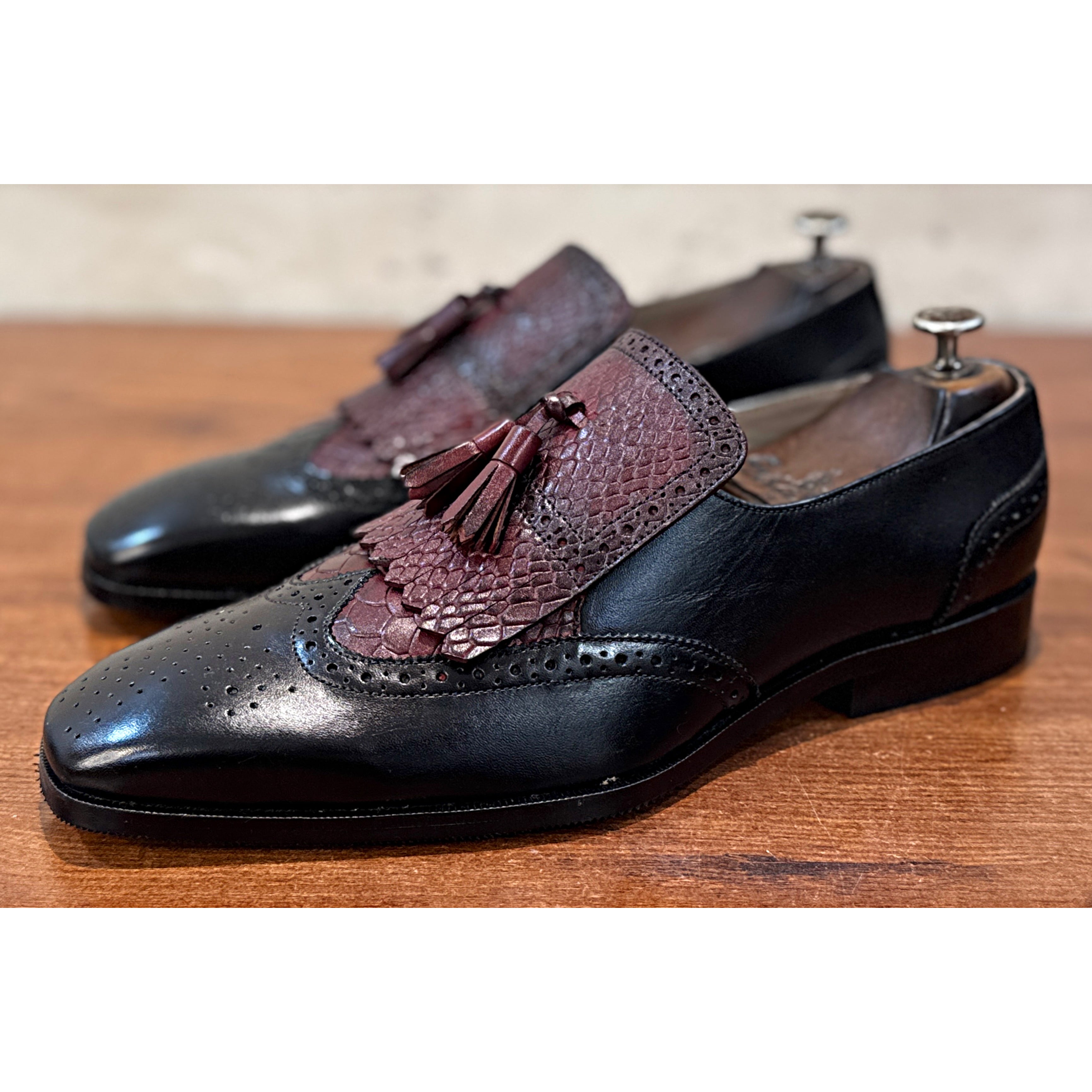 Regal Python Tassel Loafers – Bordeaux