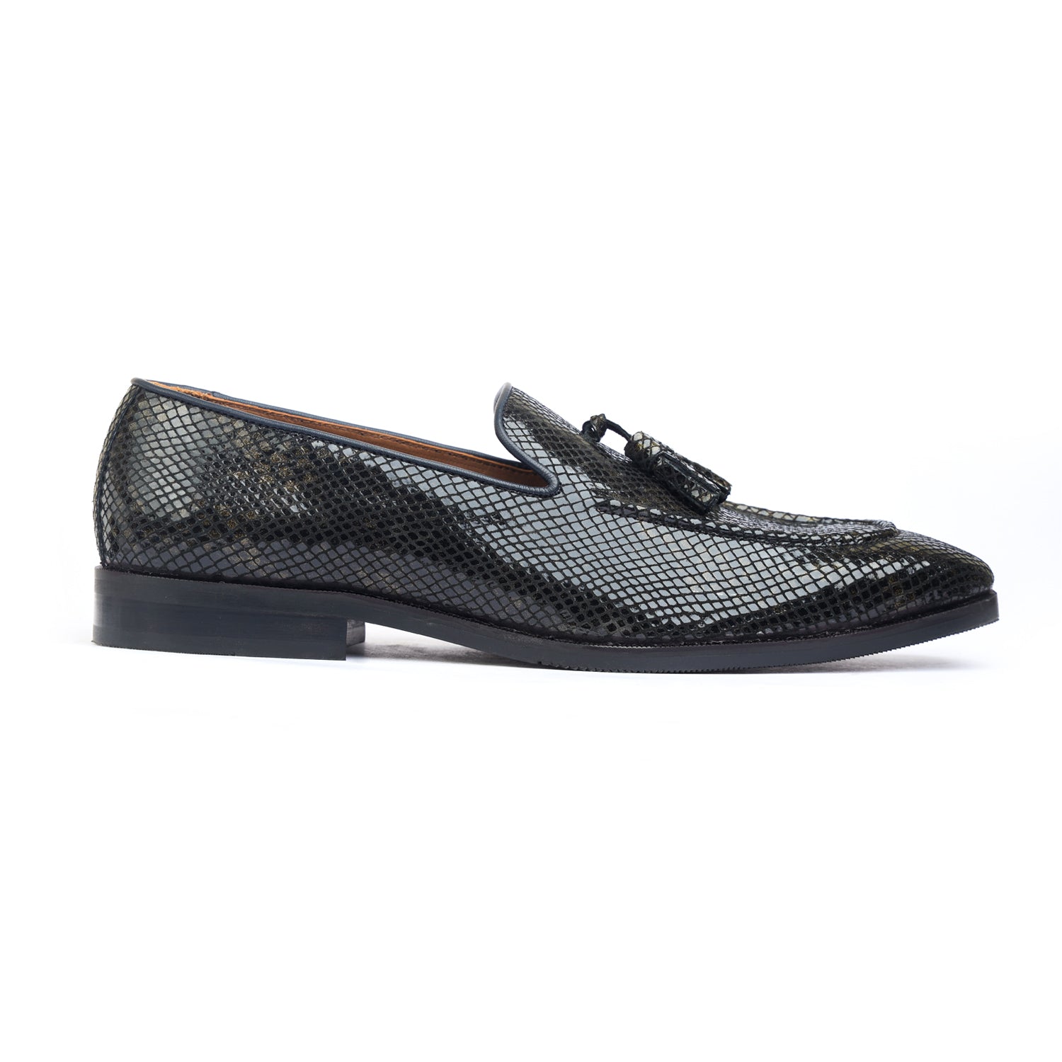 Snake Foil Loafers With Tassels