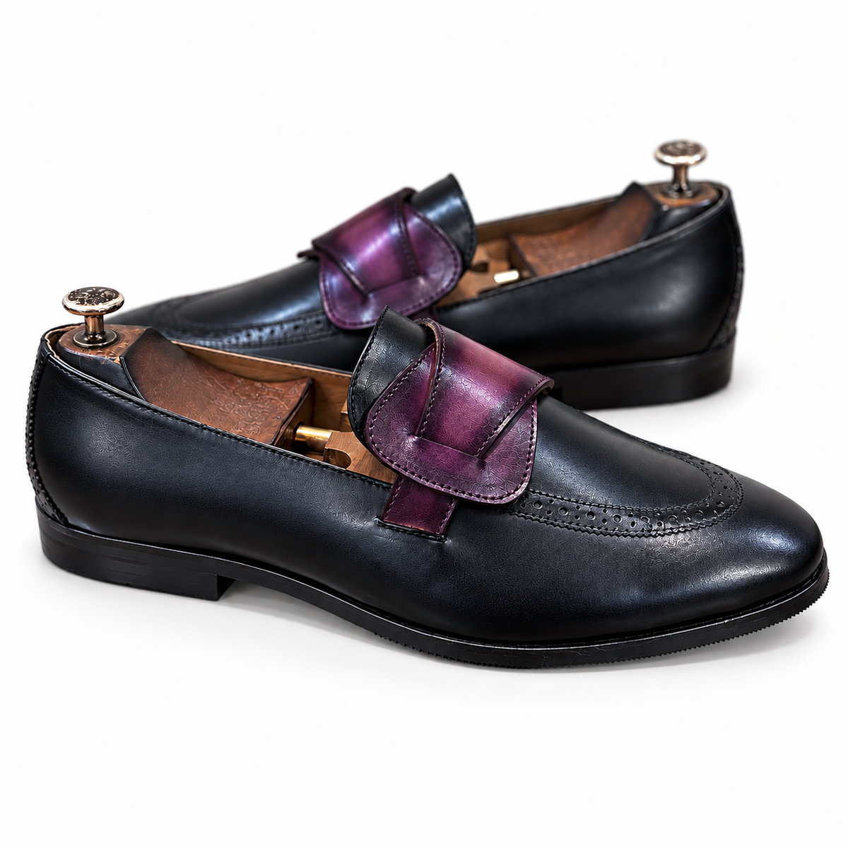 Noir Bordeaux Butterfly Loafers