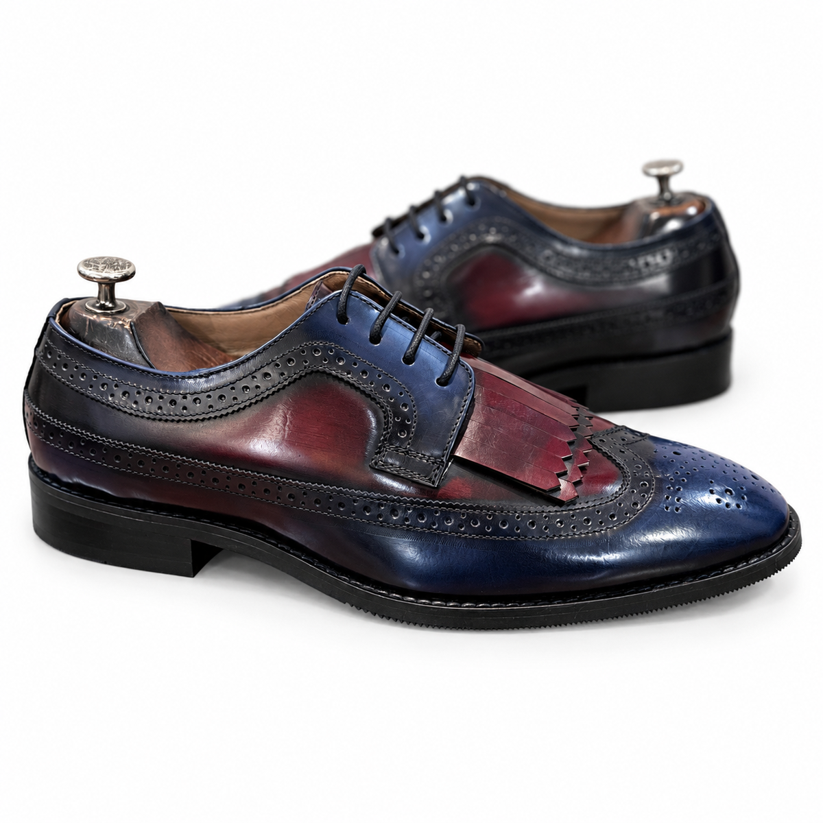Midnight Royale Kiltie Brogue Derby Shoes