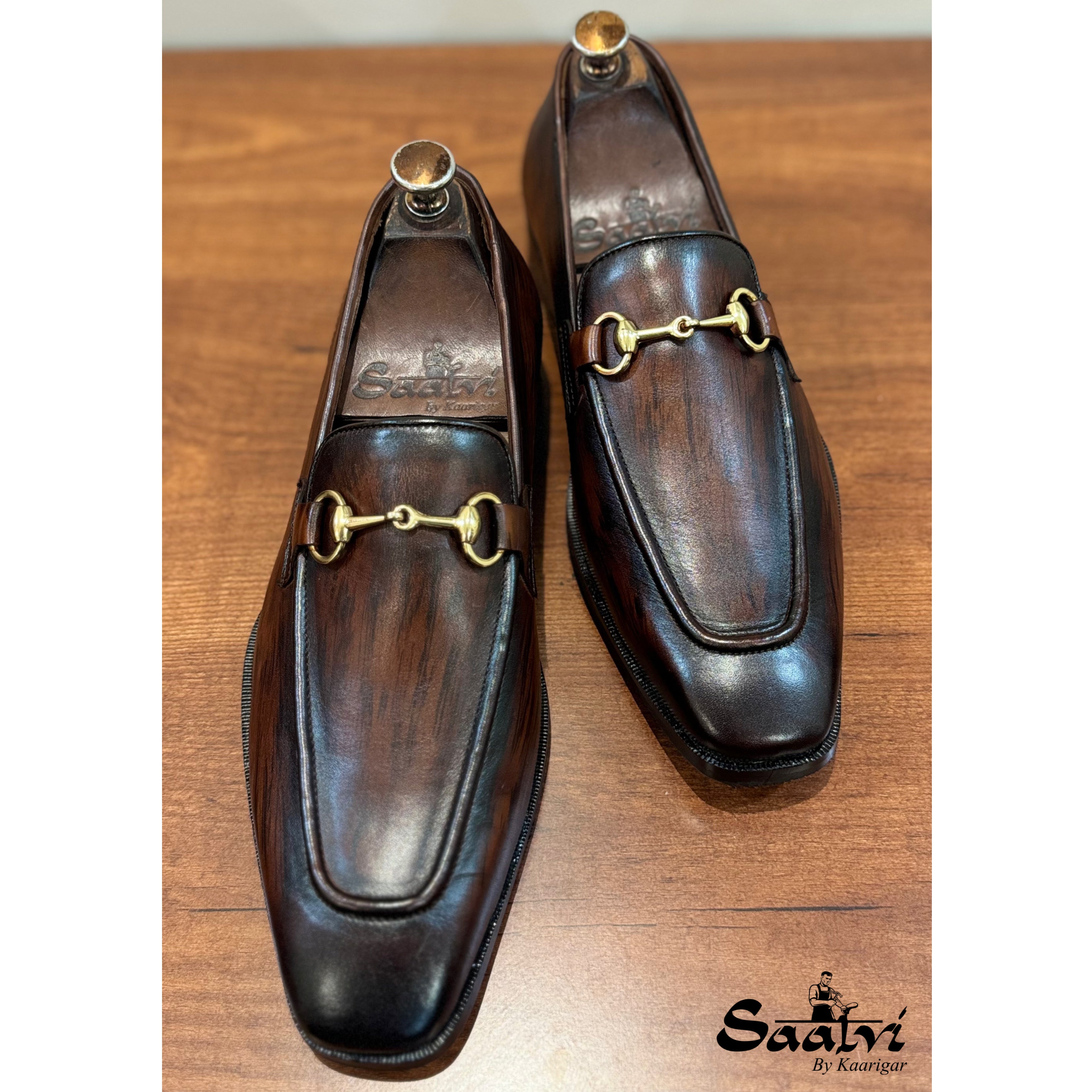 Horsebit Loafers Hand Patina Wood