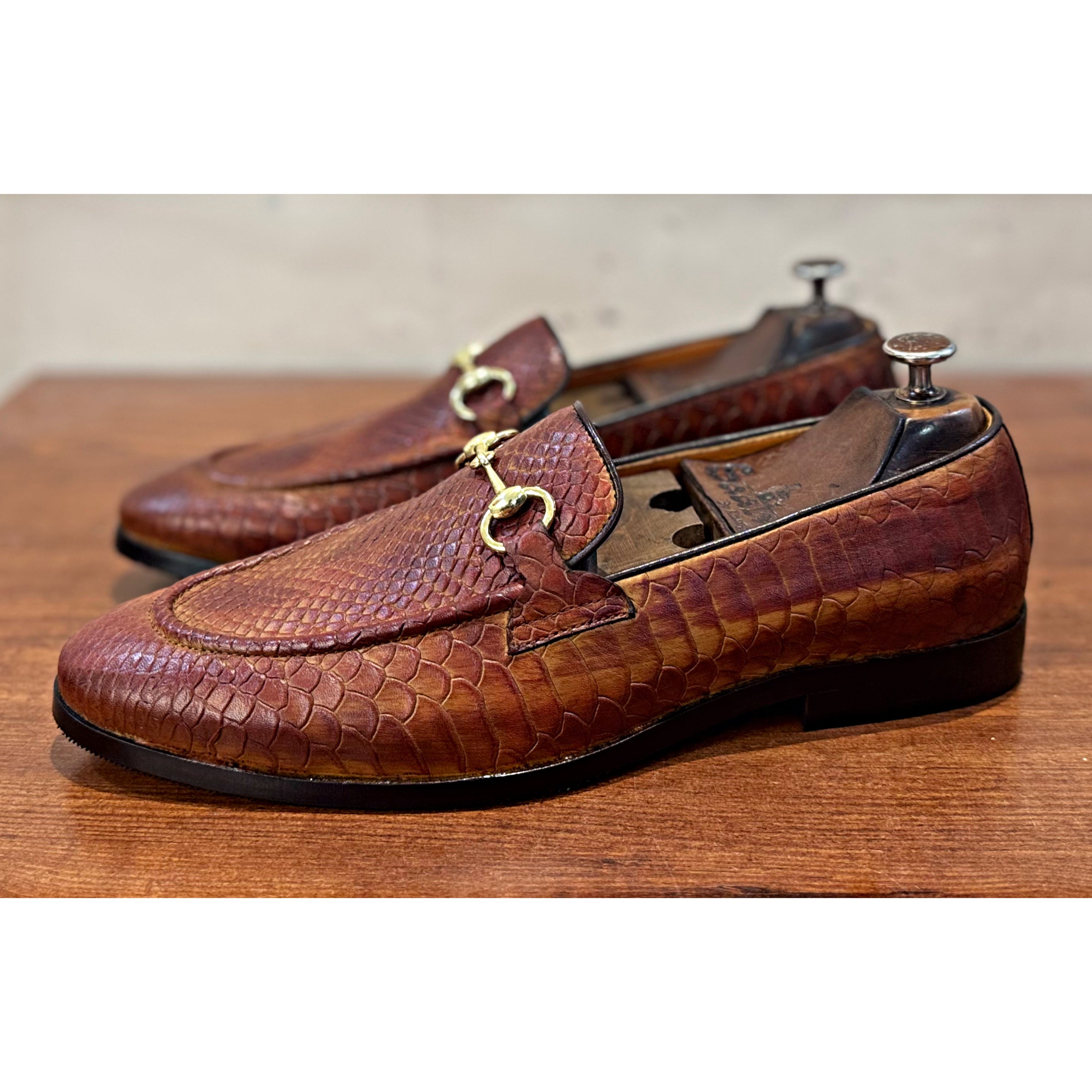 Python Horsebit Loafers Tan