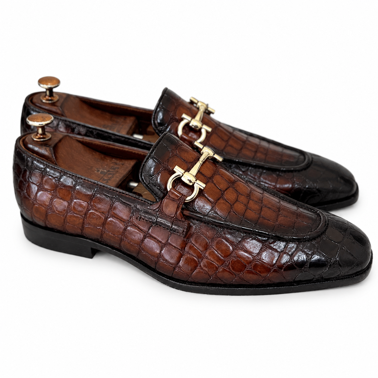 Imperium Horsebit Loafers – Espresso Croco