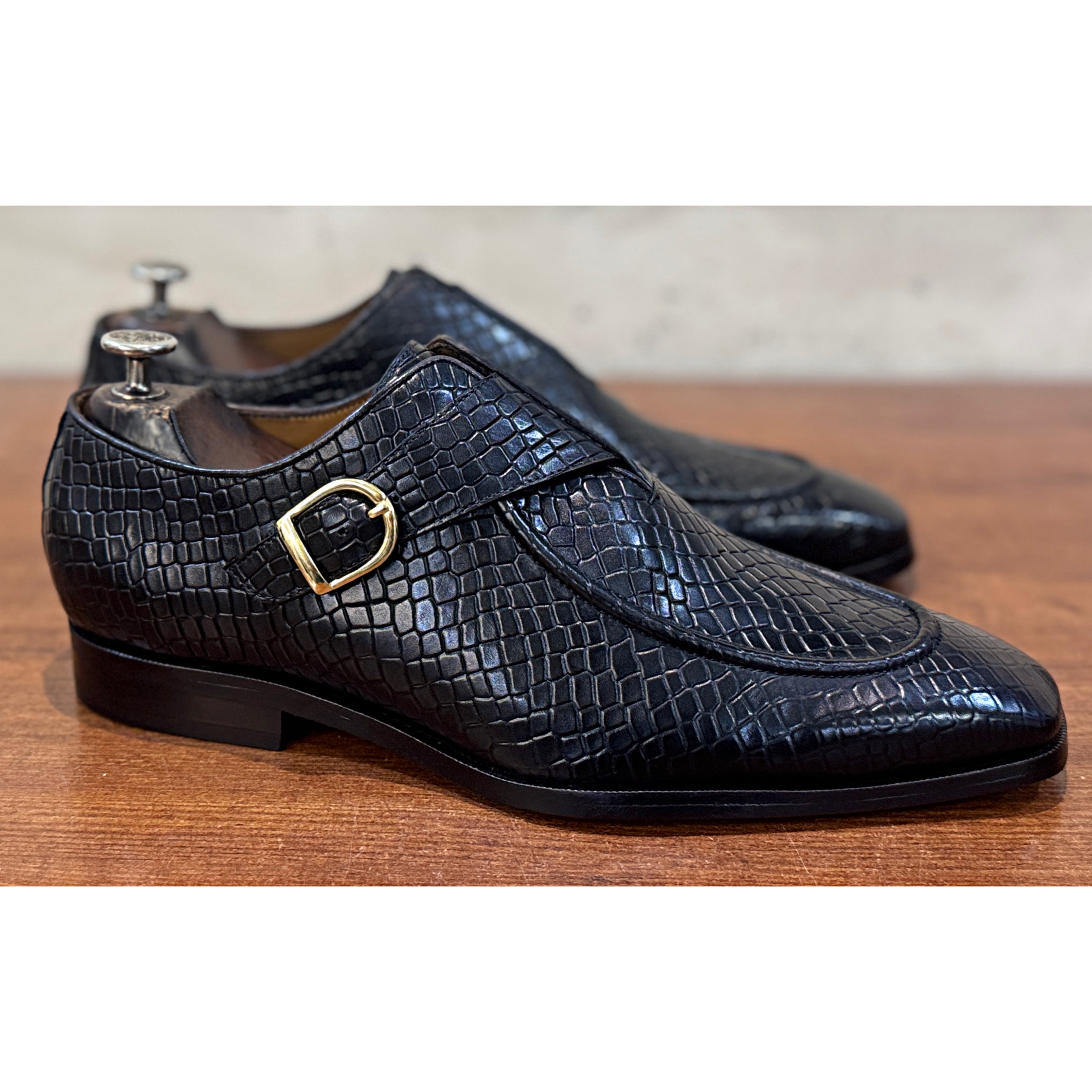 Imperial Croc Single Monk – Midnight Black
