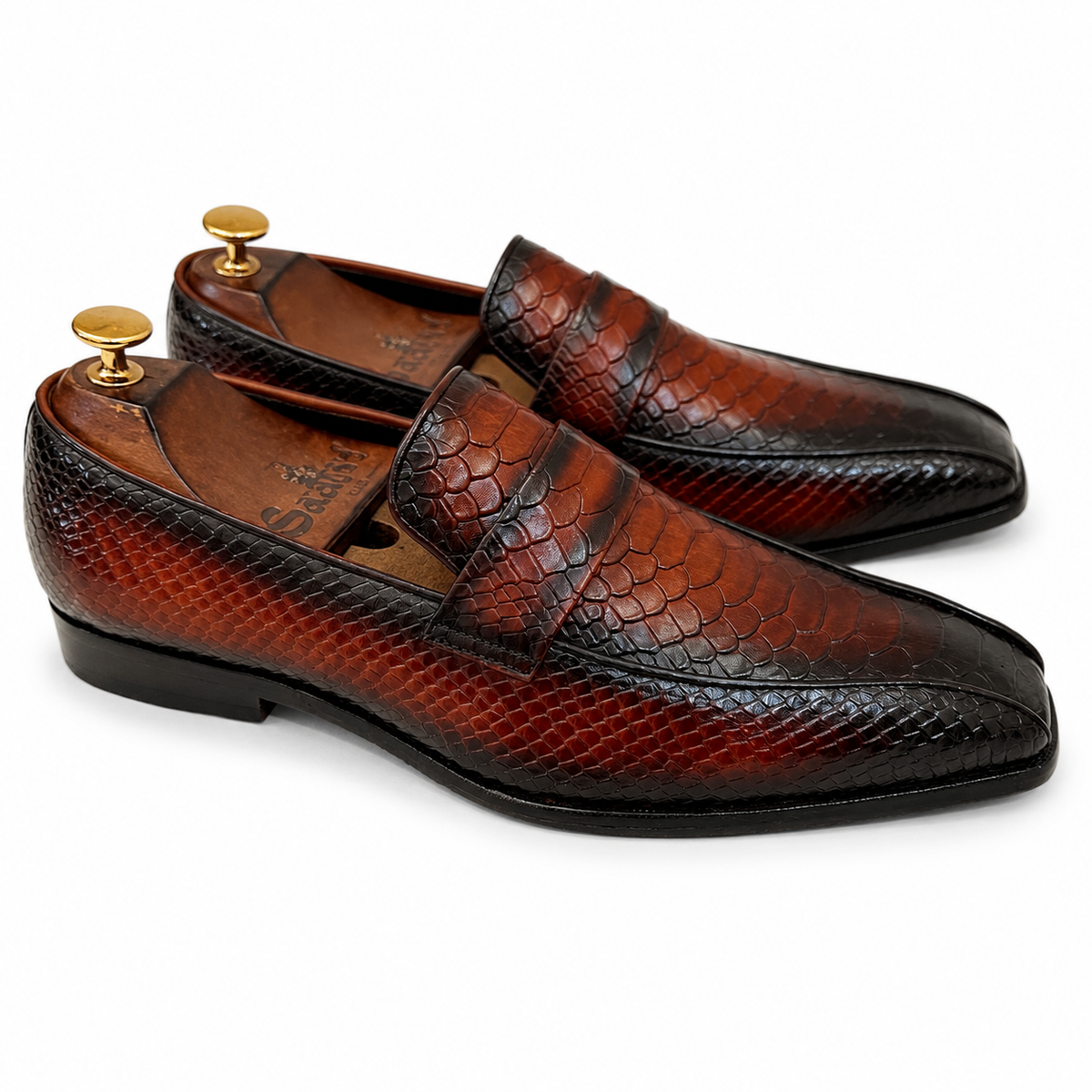 The Monte Carlo Python Penny Loafer – Burnished Burgundy