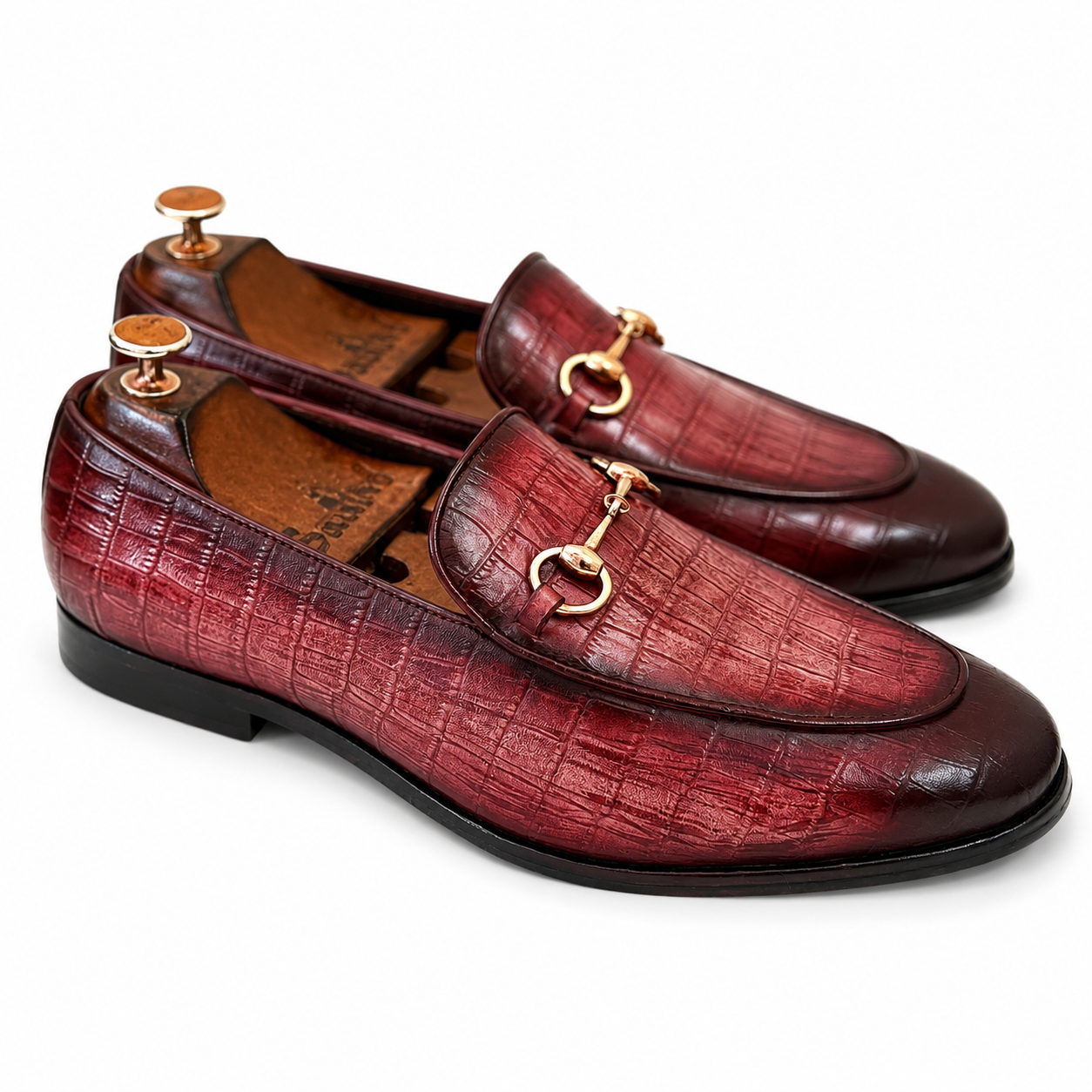 Horsebit Loafers Croco Hand Patina