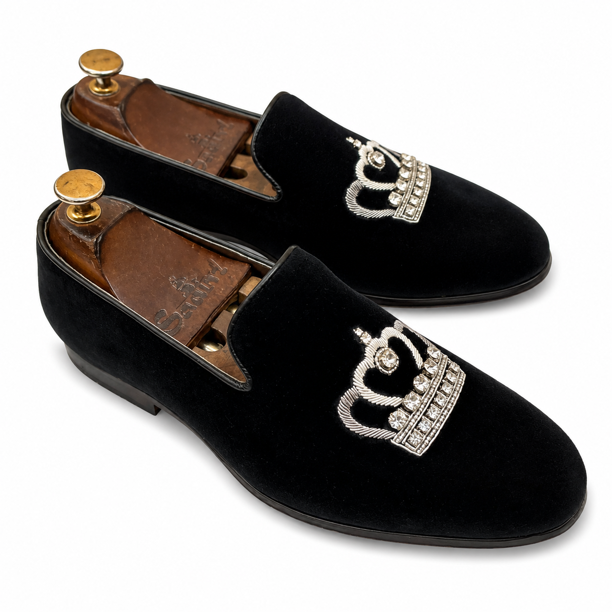 Crown Zardosi Hand Embroidery Slipon