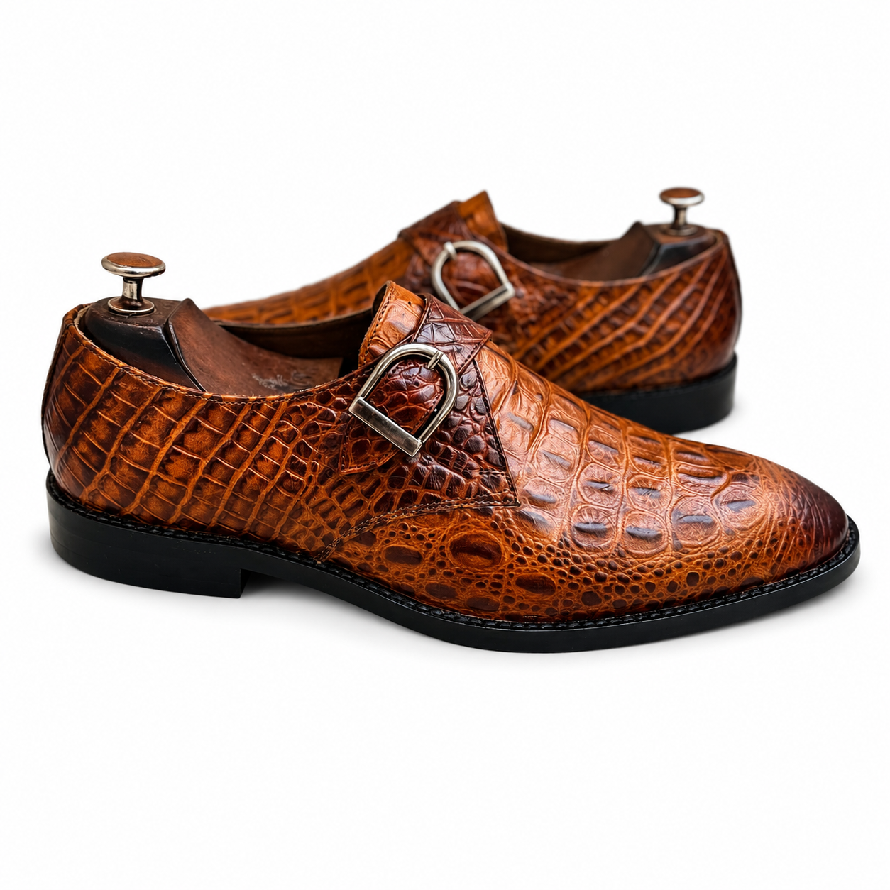 Savile Croco Monk Loafers