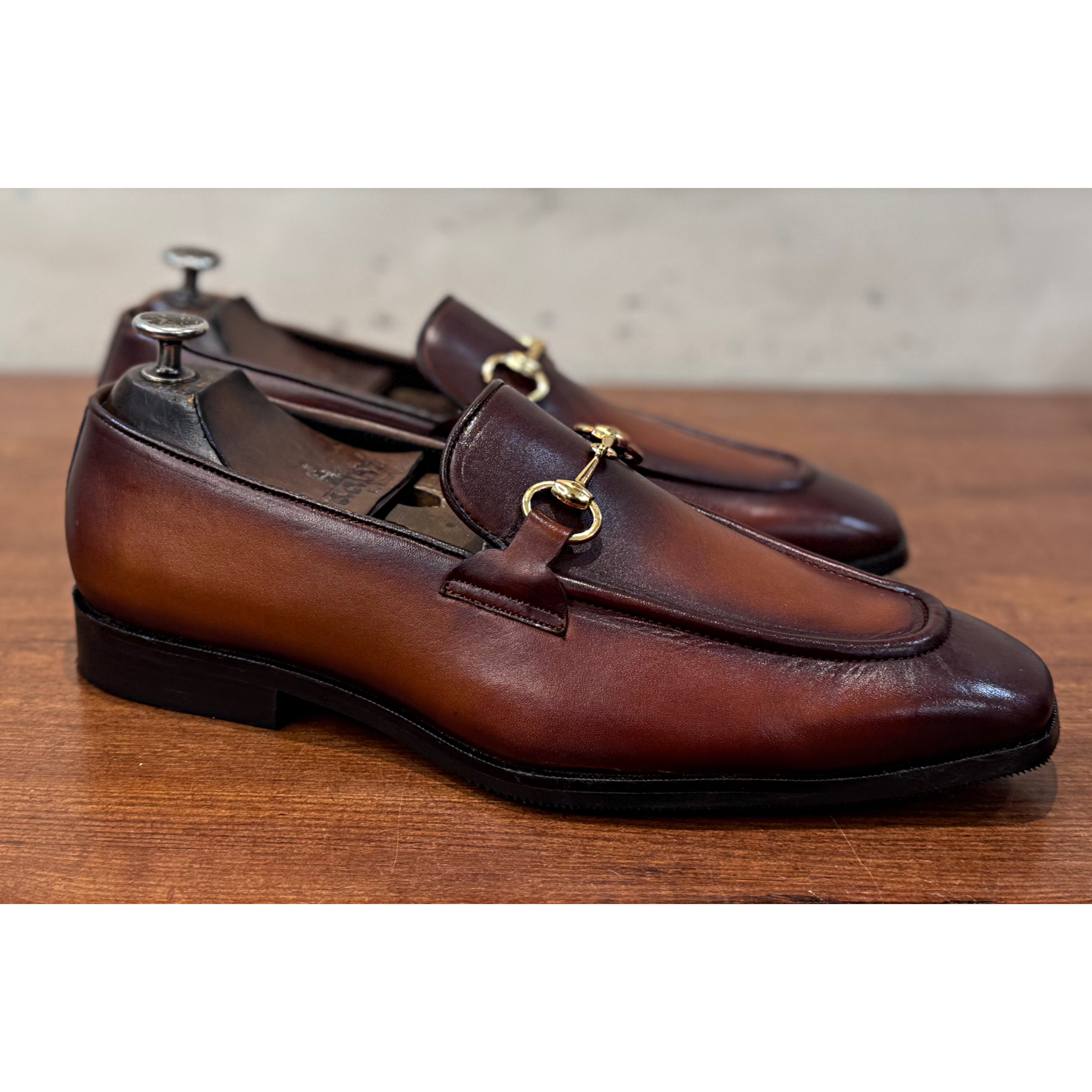 Horsebit Loafers Hand Finished Tan Brown