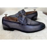 Butterfly Loafers With Fringes Grey