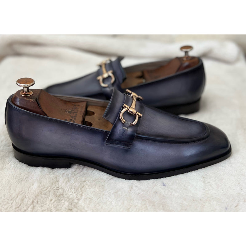 Grey Hand Patina Loafers - H