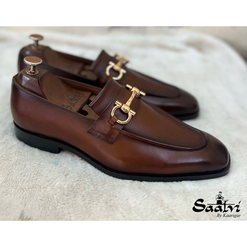 Hand Patina Loafers Cognac