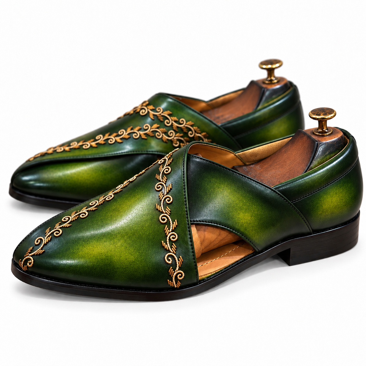 Saalvi Emerald Peshwari Sandals