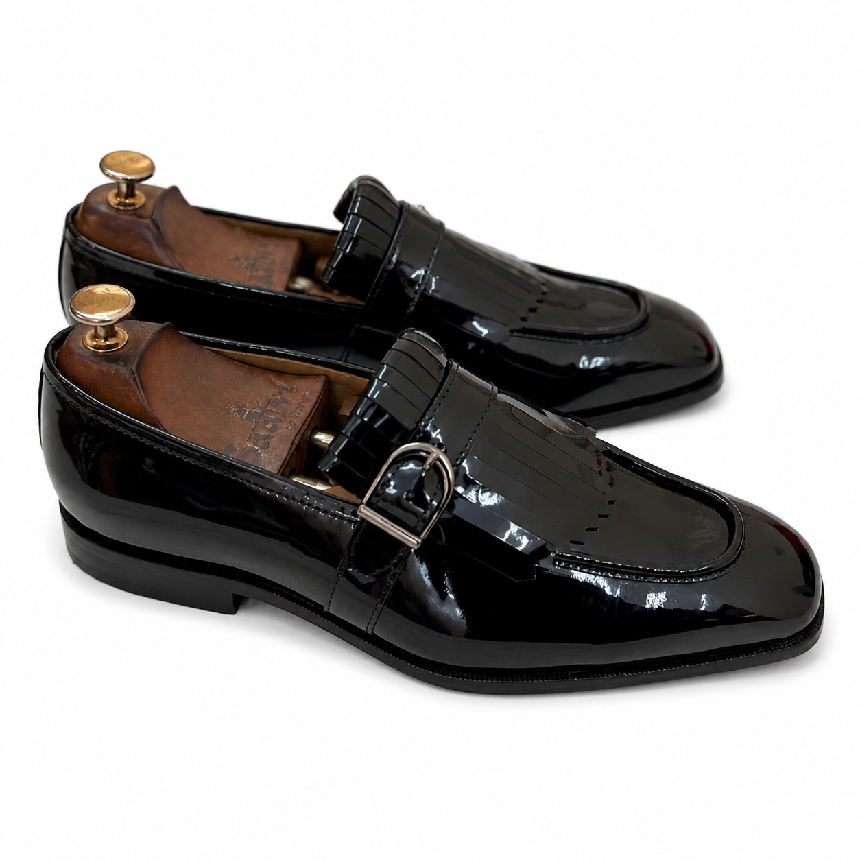 Patent Slipons With Fringes