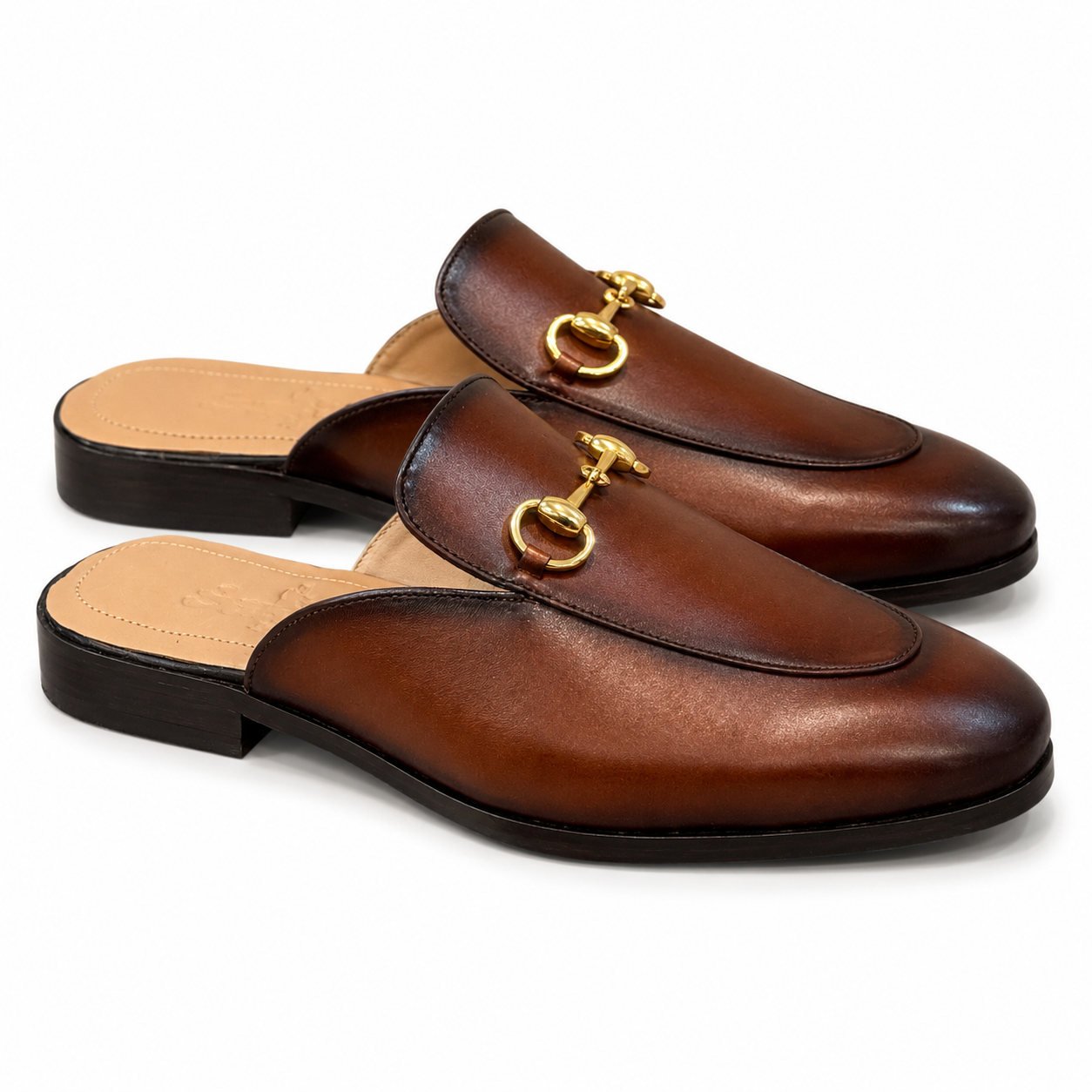 Monarch Brown Horsebit Mules