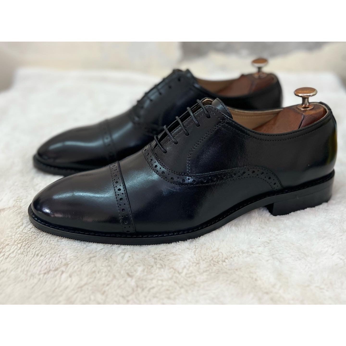 Classic Cap Toe Oxfords - Black