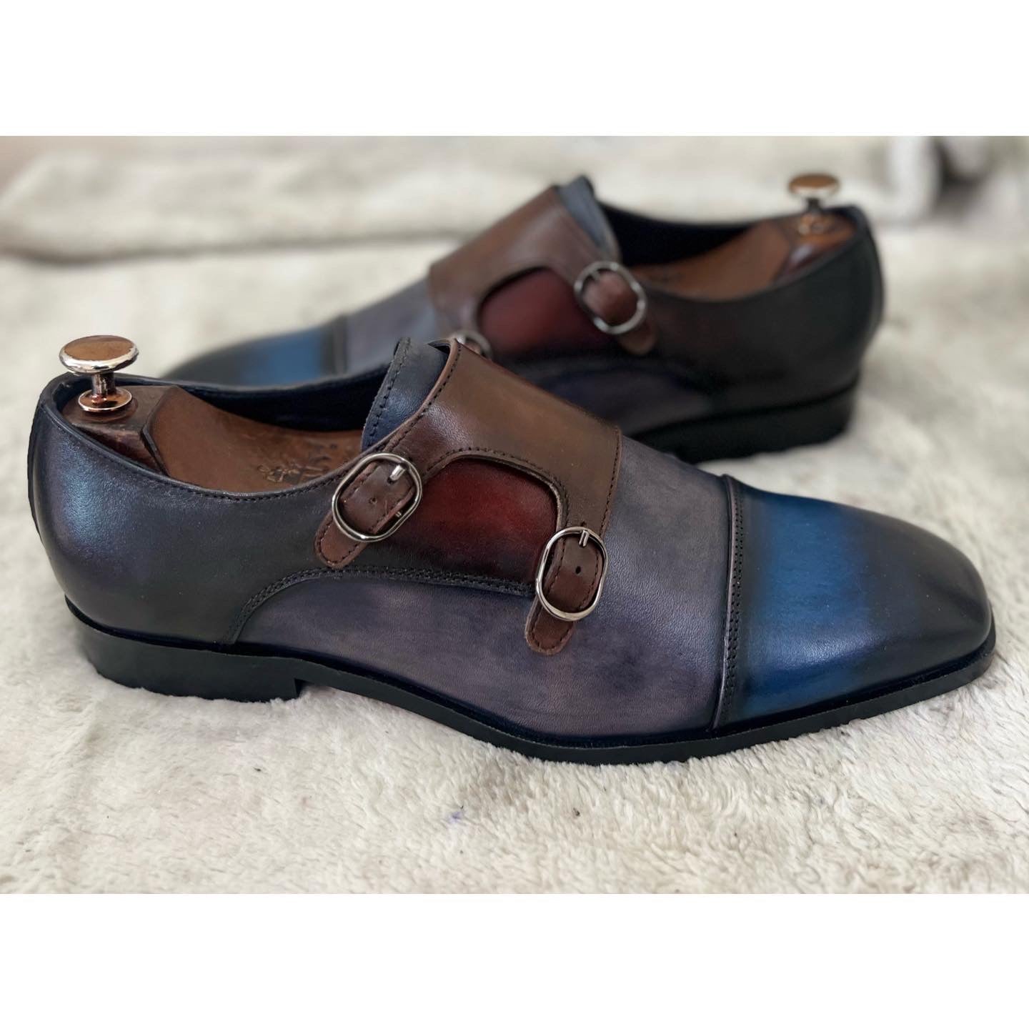 Double Monk Strap - Hand Patina