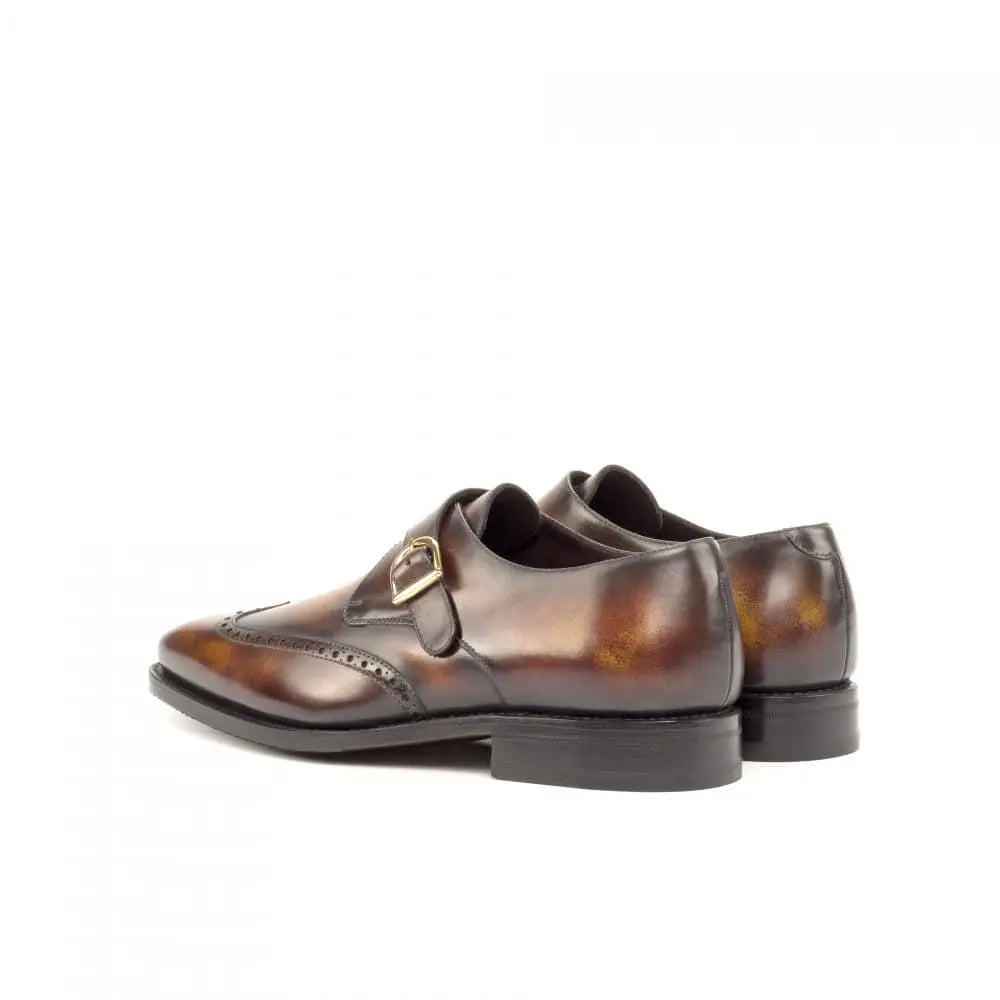 Single Monk Strap Hand Patina