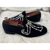 Bow Shaped Crystal Slip-ons