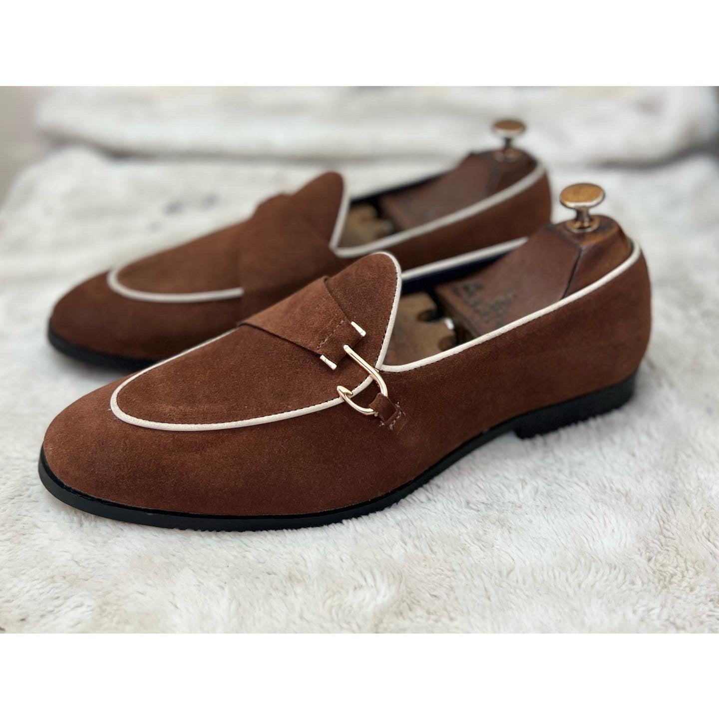 Belgian Loafers Brown Suede Moritz