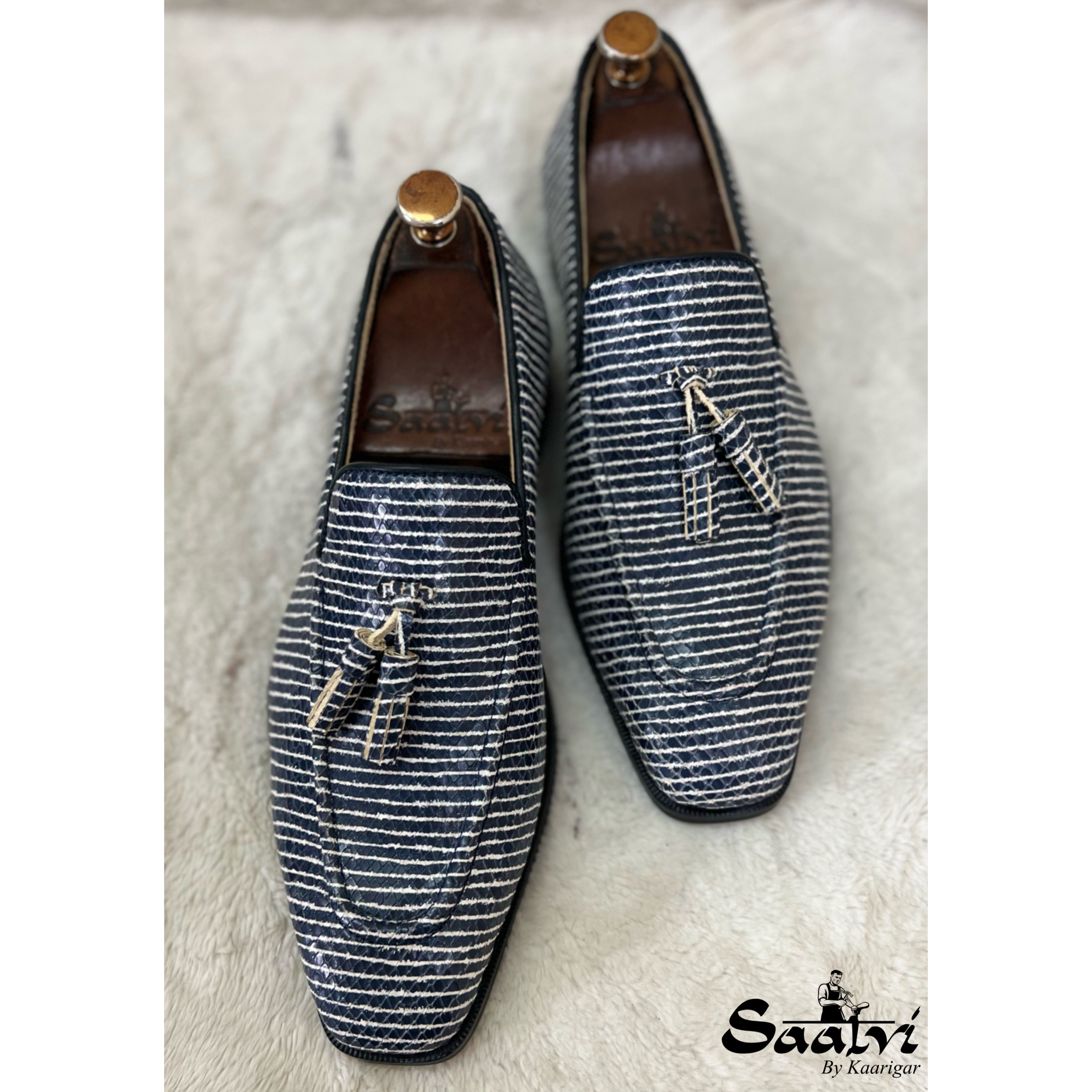 Blue Limited Edition Loafers With Tassels