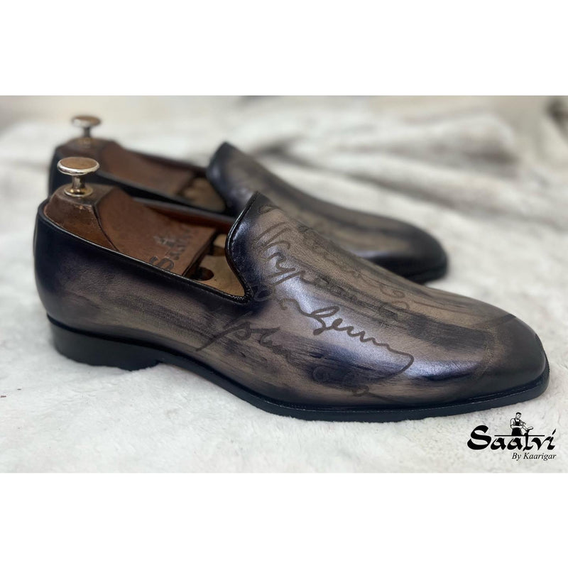 Signature Loafers Grey Hand Finished