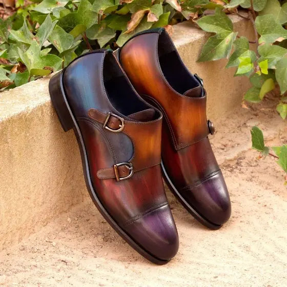 Double Monk Strap Multi Hand Finished