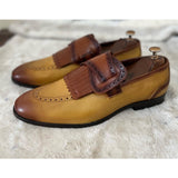 Butterfly Loafers With Fringes Tan