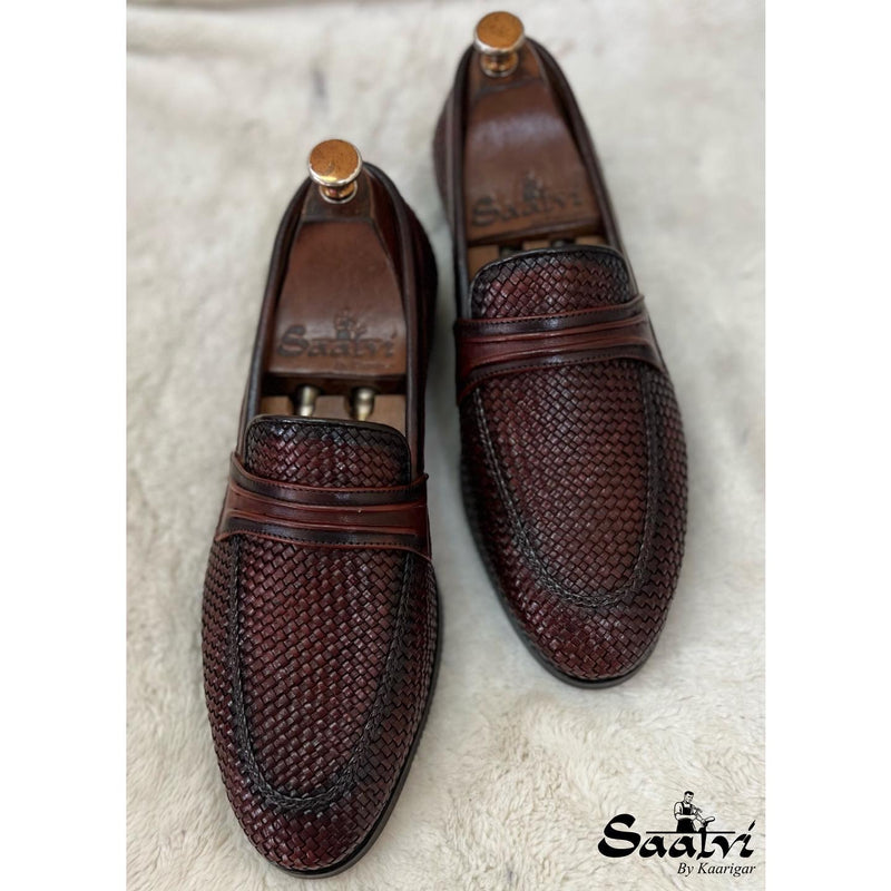 Handwoven Loafers - Brown