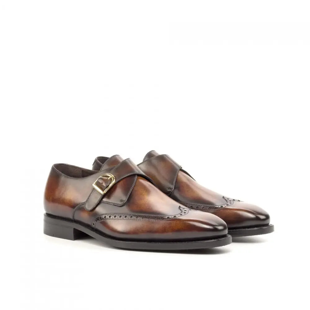 Single Monk Strap Hand Patina