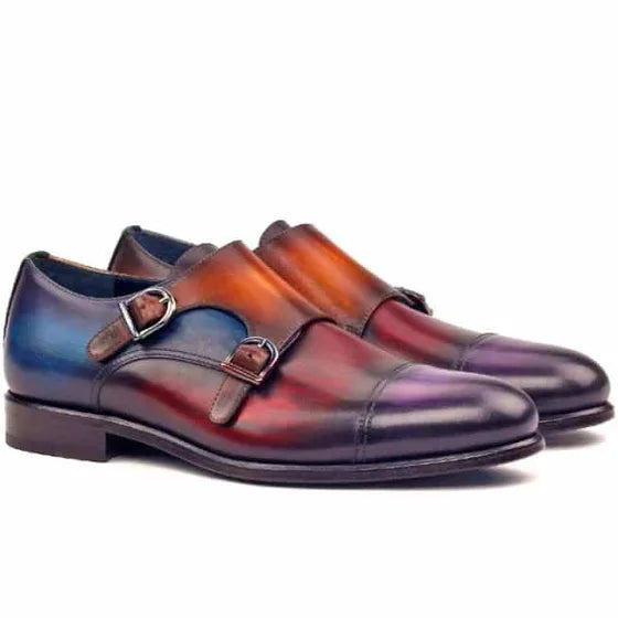 Double Monk Strap Multi Hand Finished