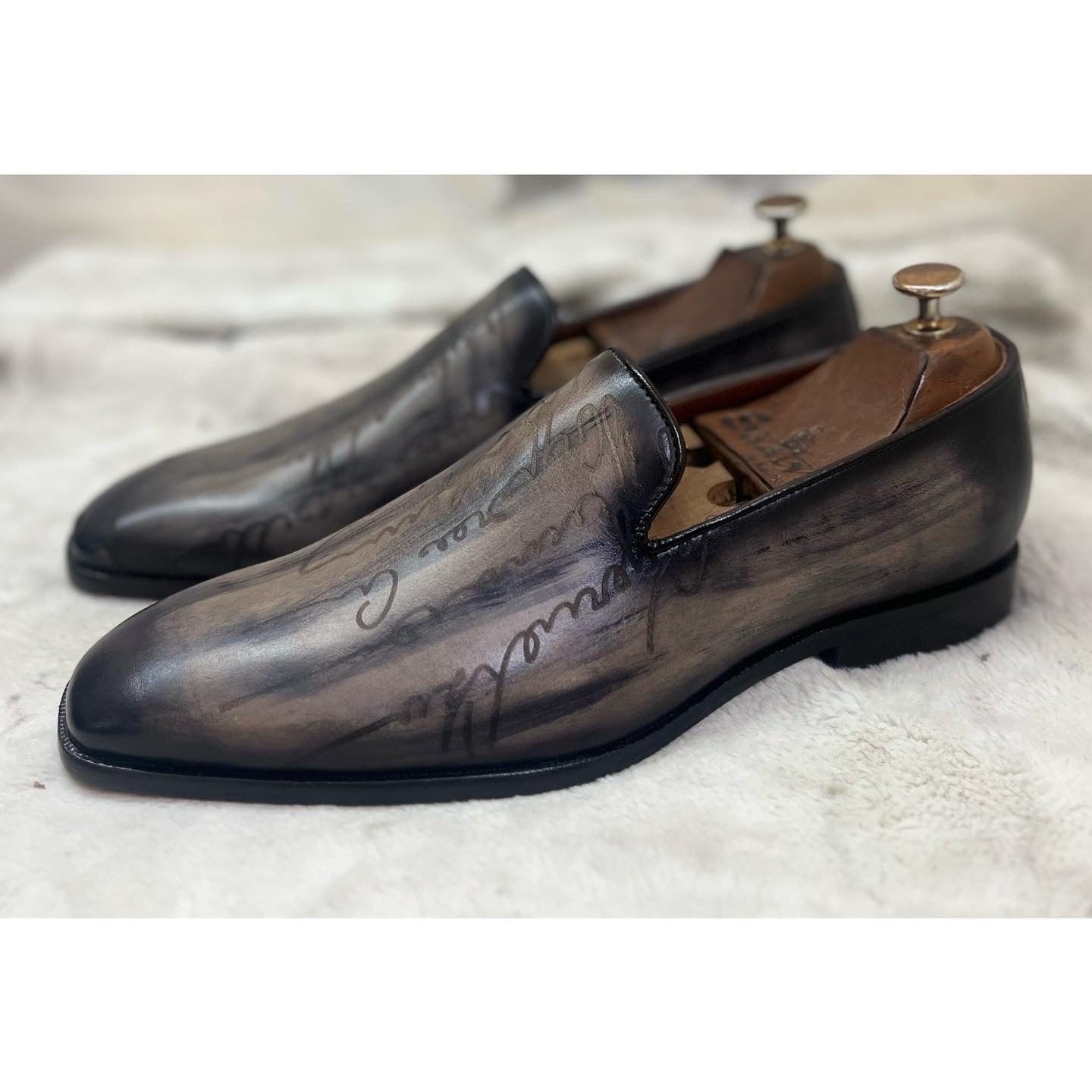 Signature Loafers Grey Hand Finished