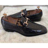 Black Croco Loafers T