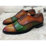 Tan/Green Oxfords C